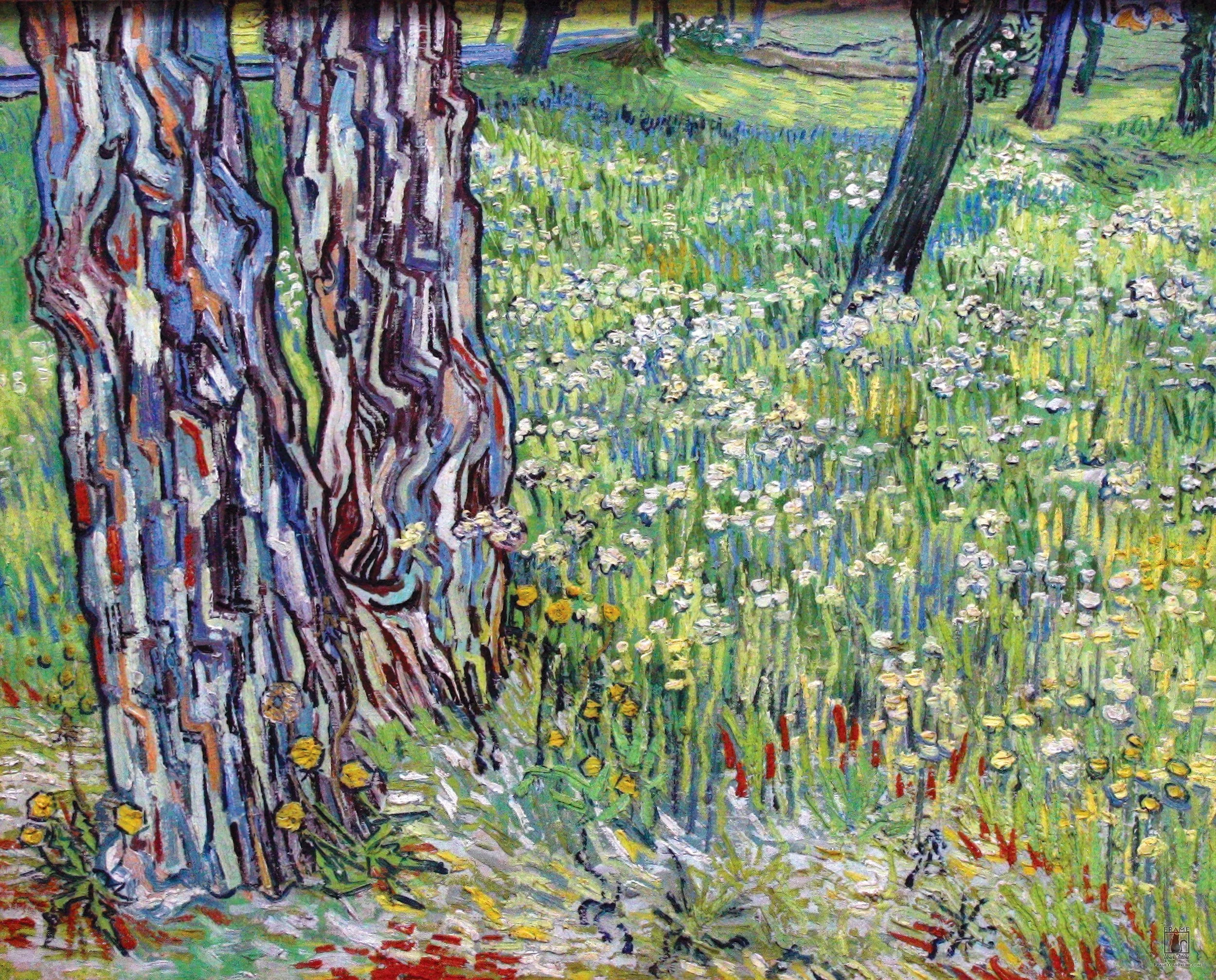 "Tree Trunks in the Grass" | By Vincent Van Gogh