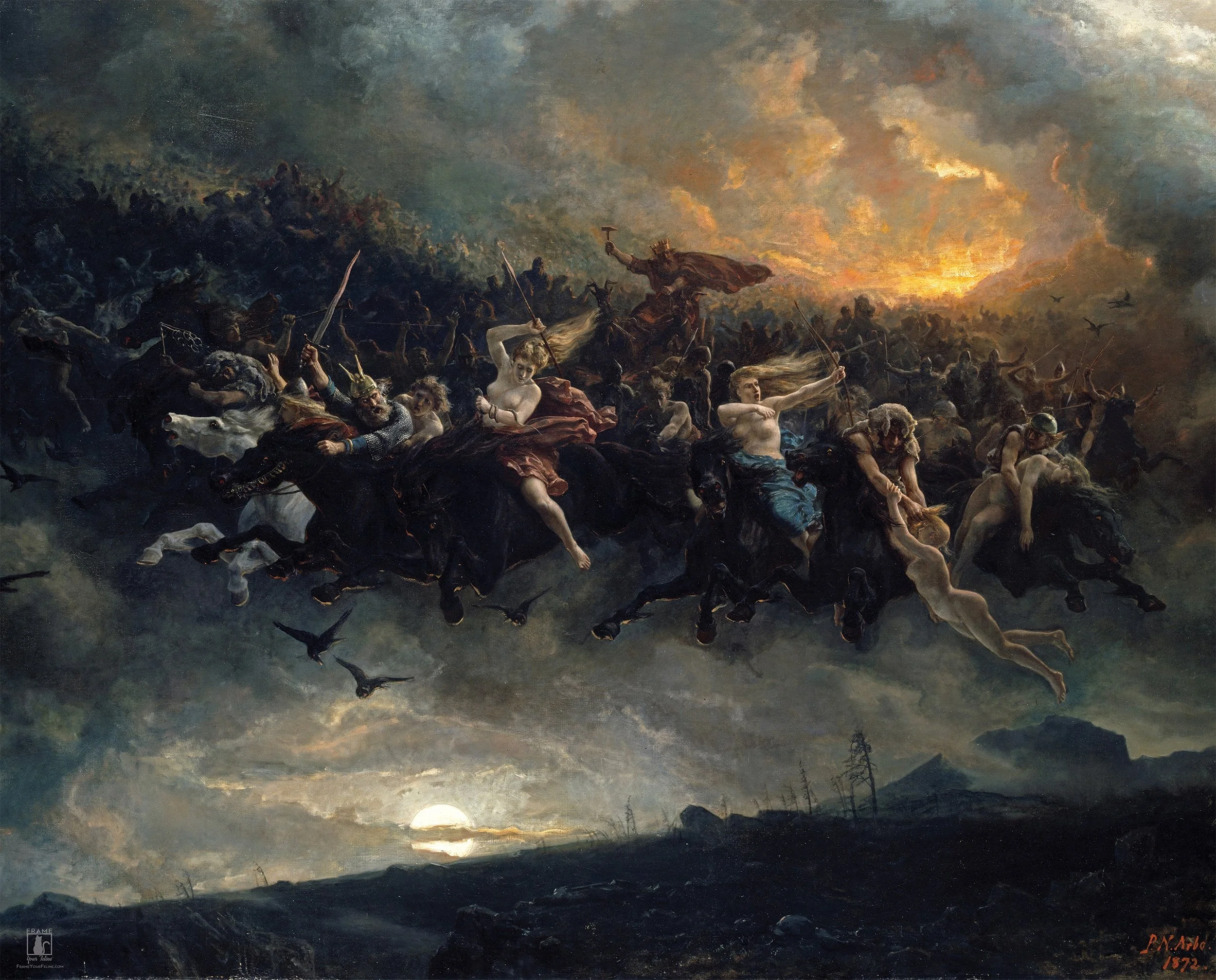 "The Wild Hunt of Odin" | By Peter Nicolai Arbo