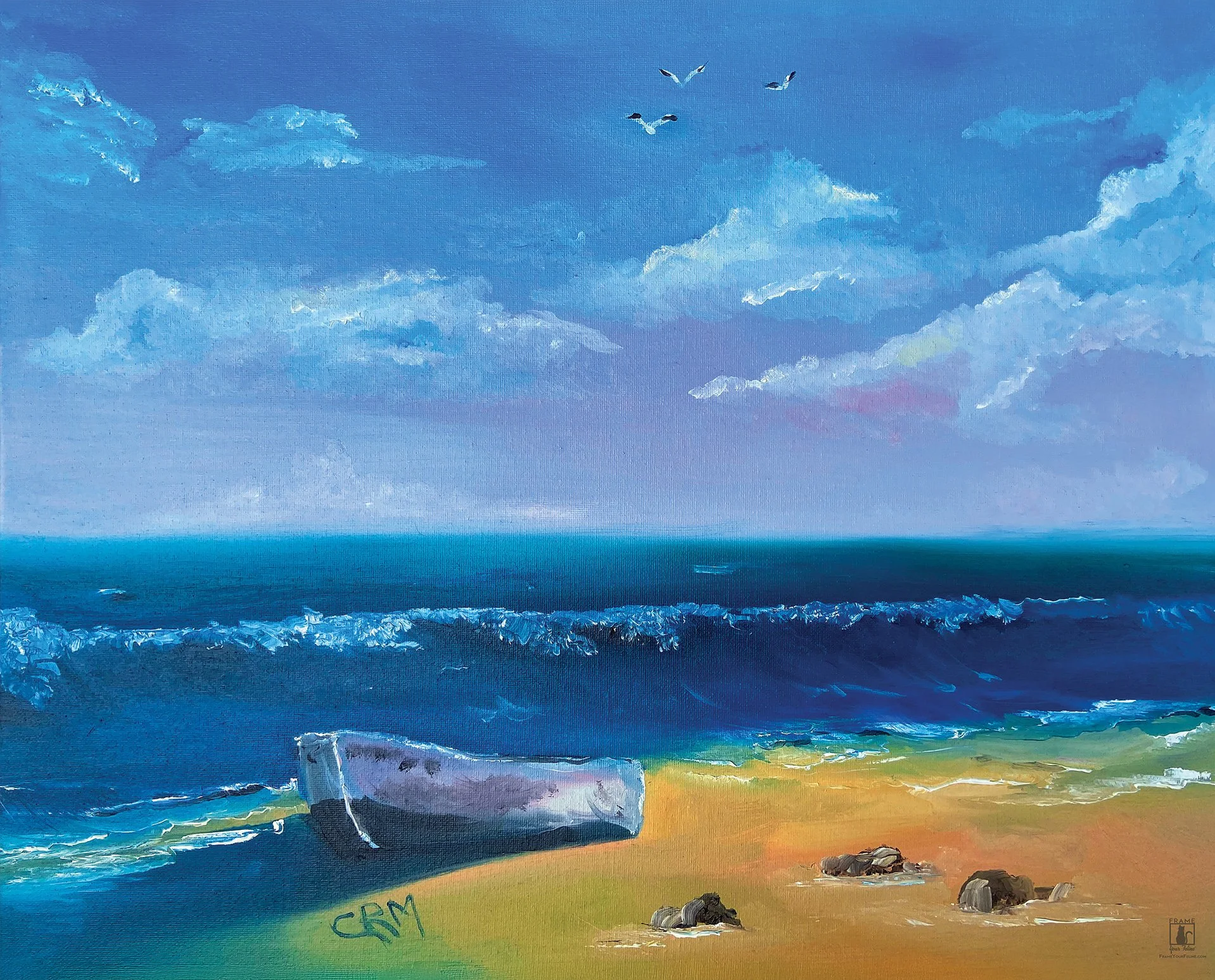 "Boat Ashore" | Painting by CRM