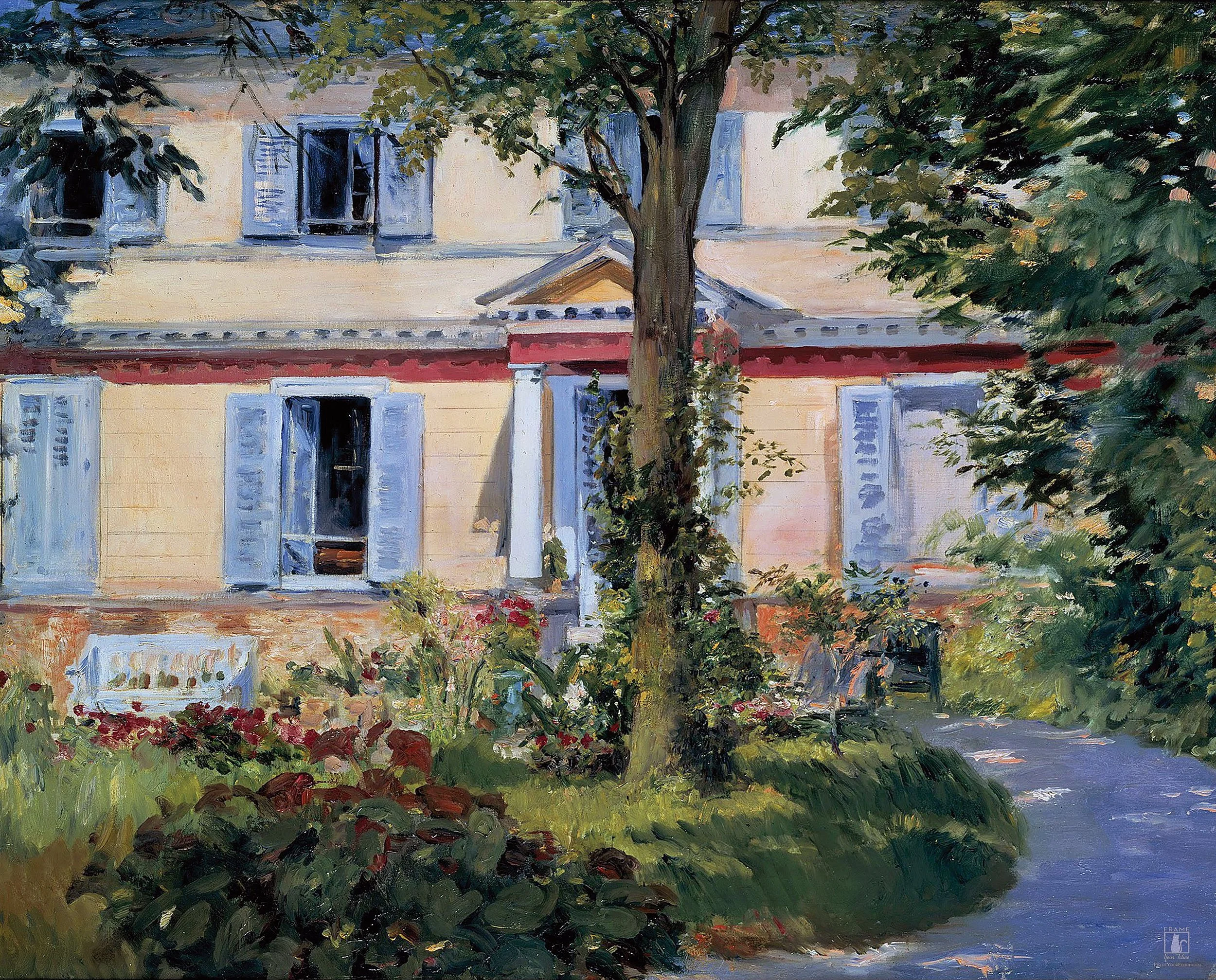 "Landhaus in Rueil" | By Édouard Manet