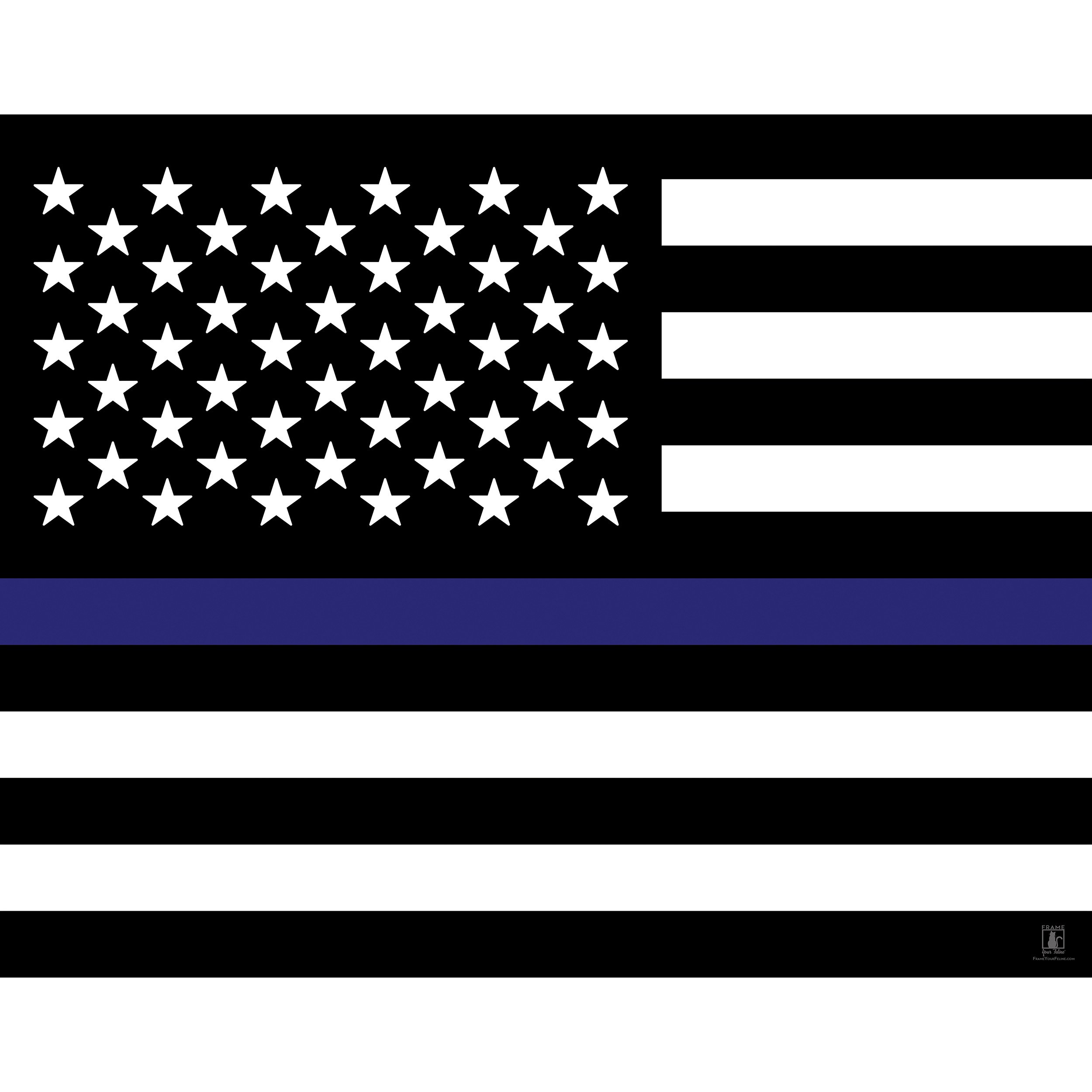 "Thin Blue Line Flag (Law Enforcement)"