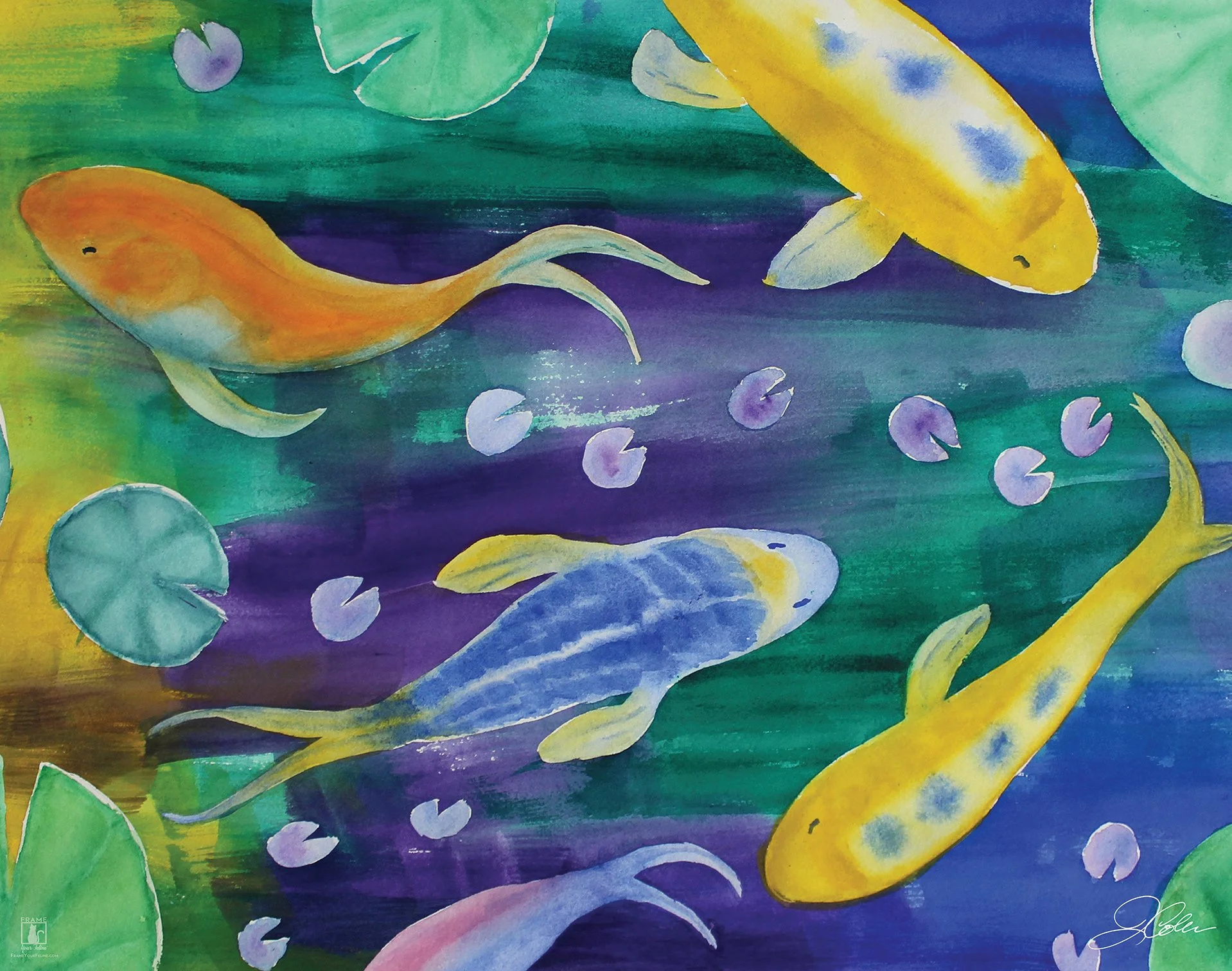 "Ayden's Fishpond" | Painting by Jeanine Colini