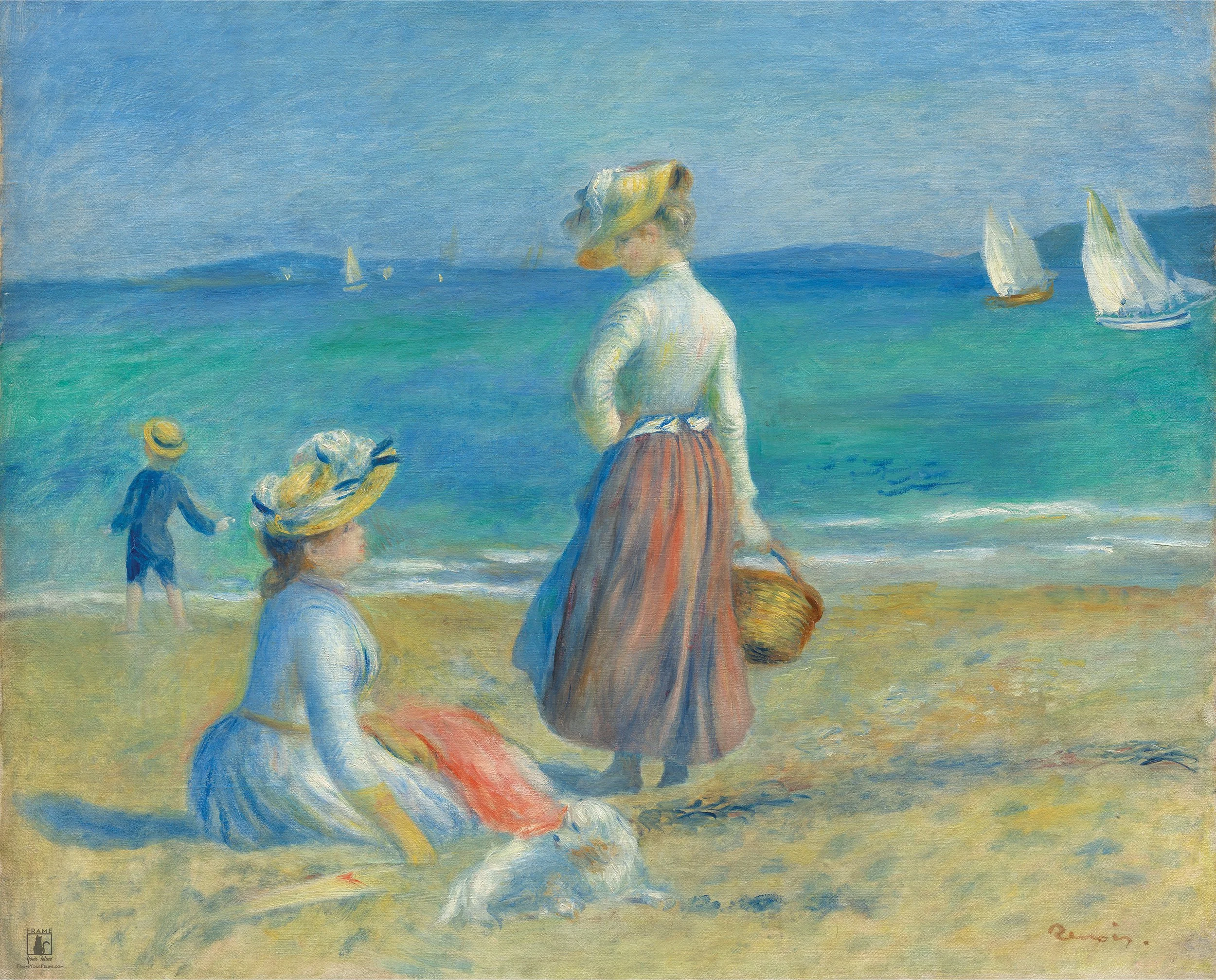 "Figures on the Beach" | By Pierre-Auguste Renoir
