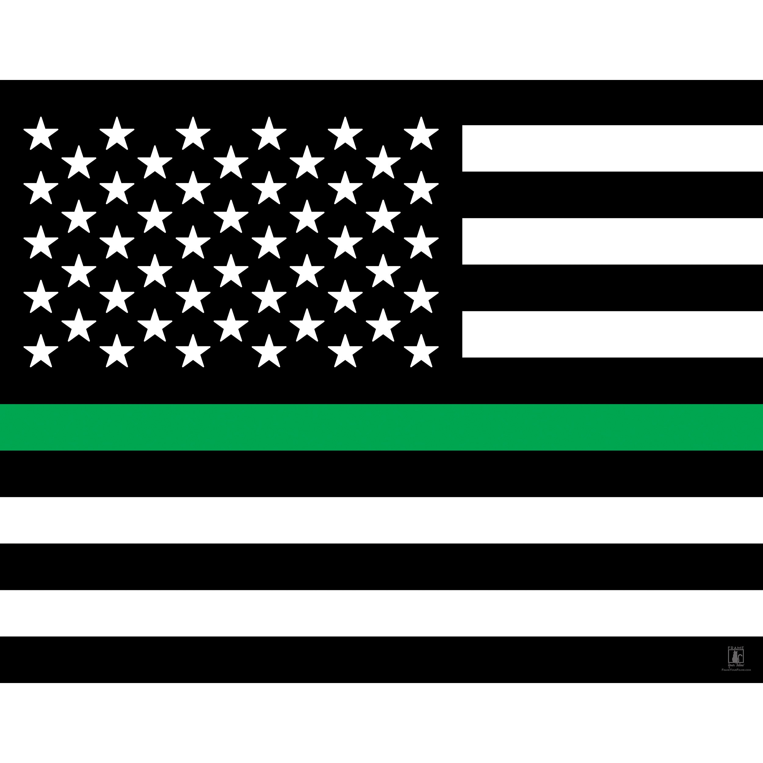 "Thin Green Line Flag (Military)"