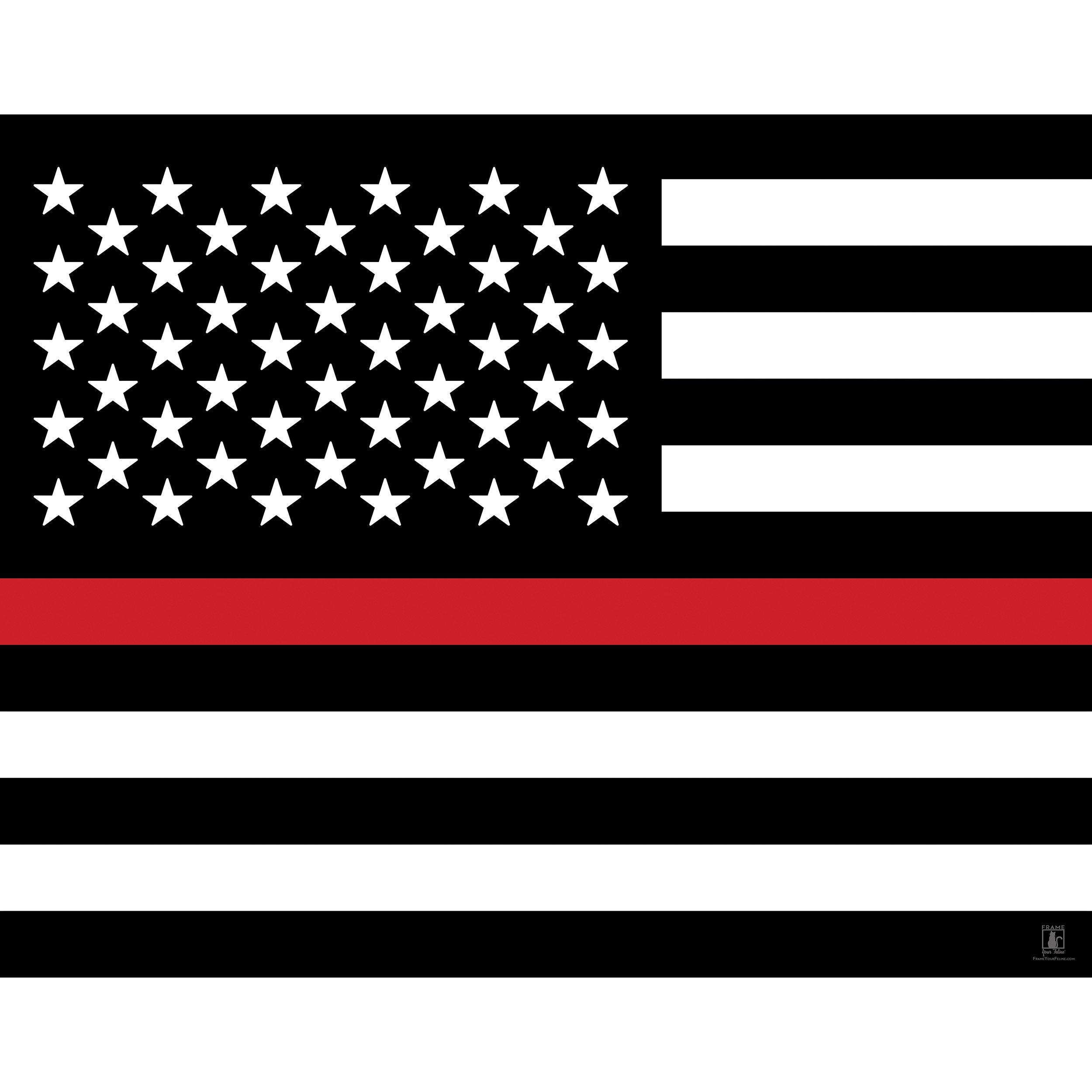"Thin Red Line Flag (Fire Service)"