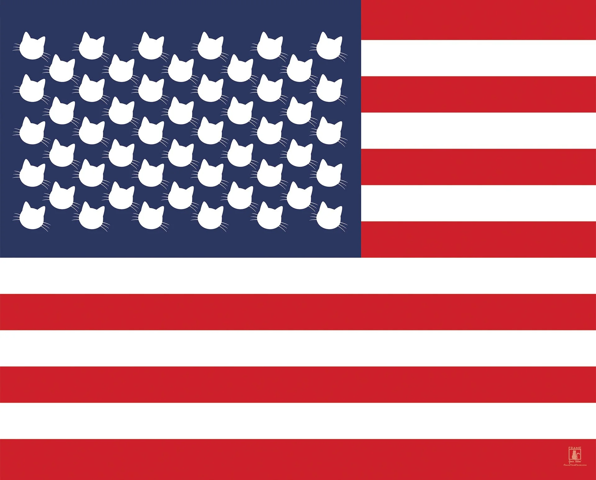 "Feline Star American Flag"