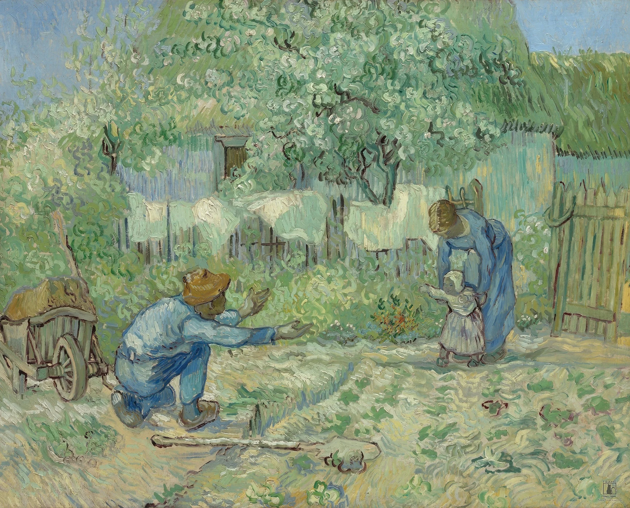 "First Steps, after Millet" | By Vincent Van Gogh