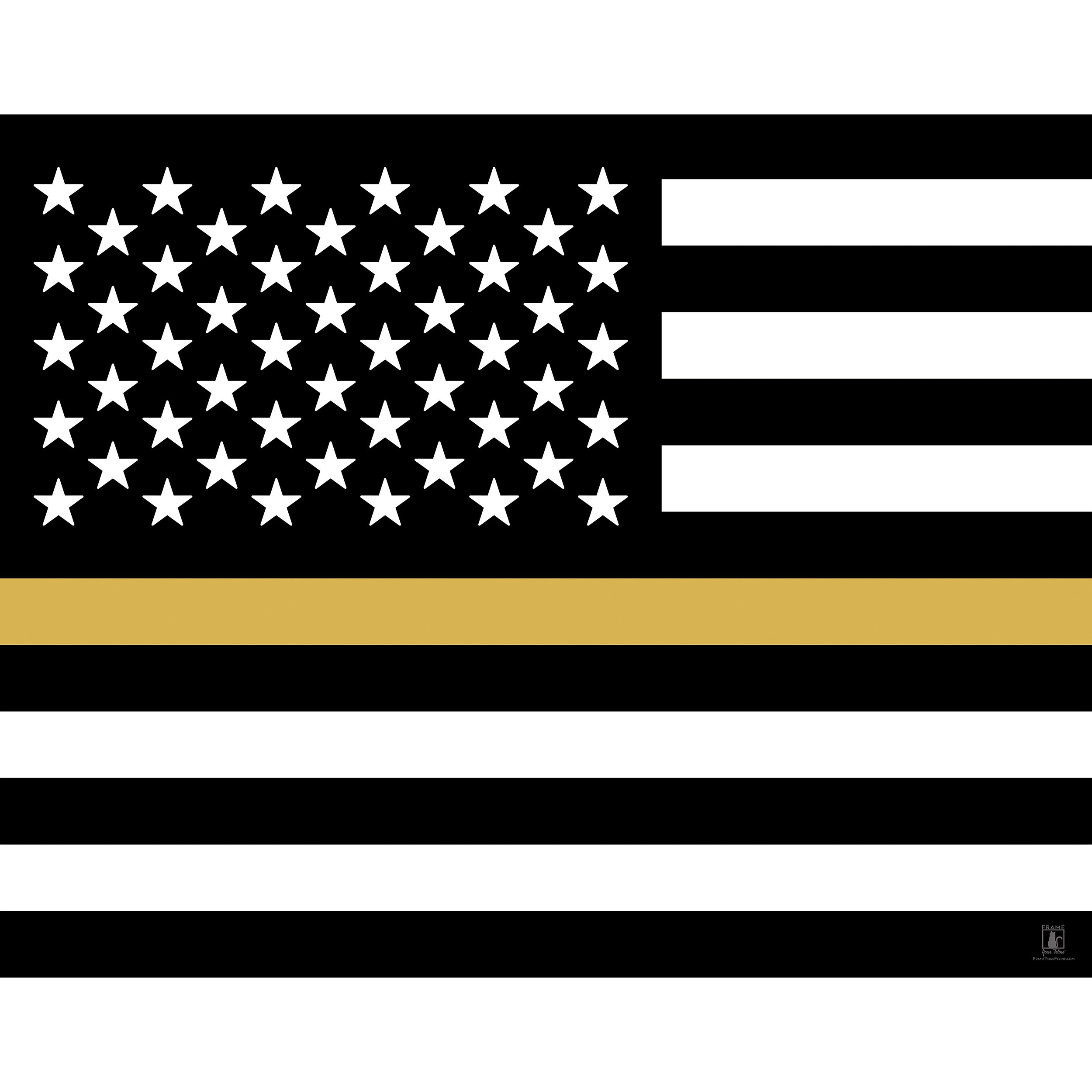 "Thin Gold Line Flag (Dispatchers)"