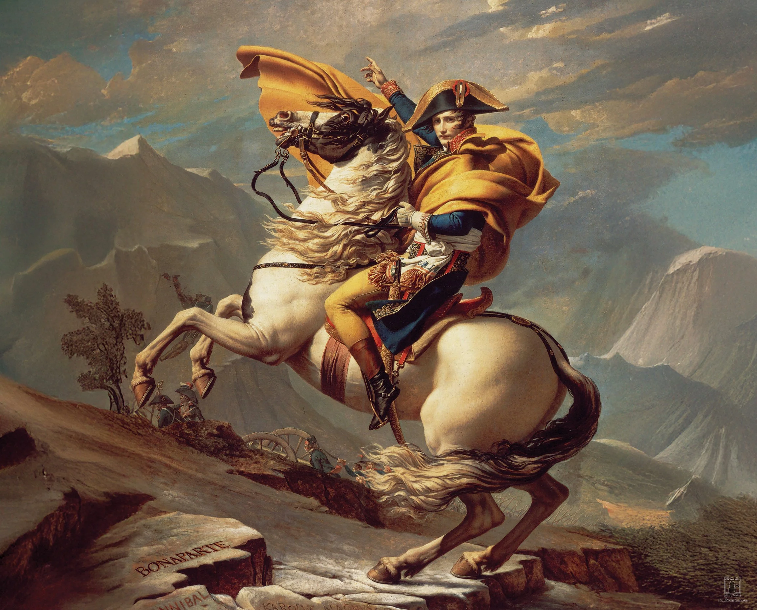 "Napoleon Crossing the Alps" | By Jacques-Louis David