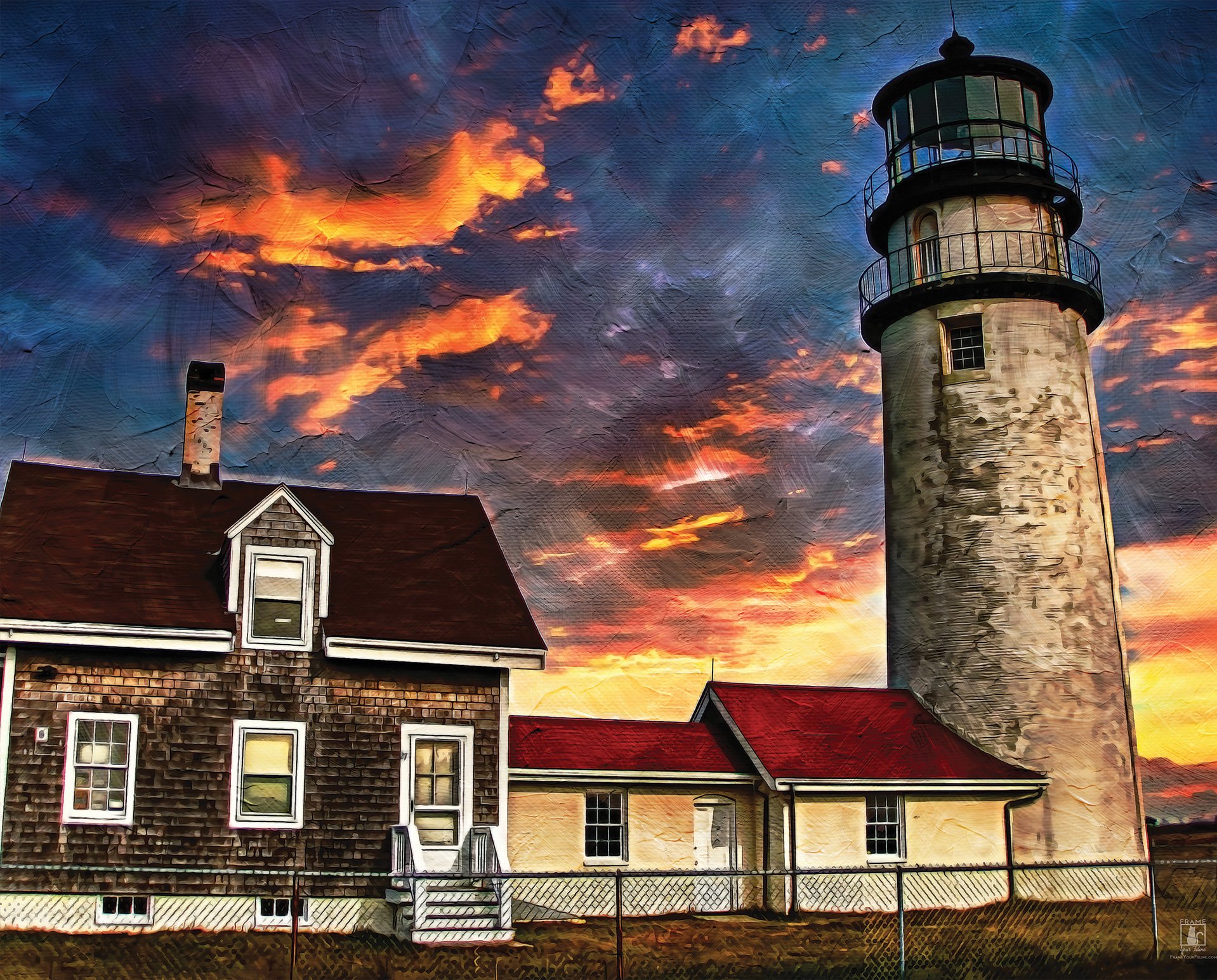 "Lighthouse Sunset" | Photo/Digital Edit by Bill V. Photography (Copy)
