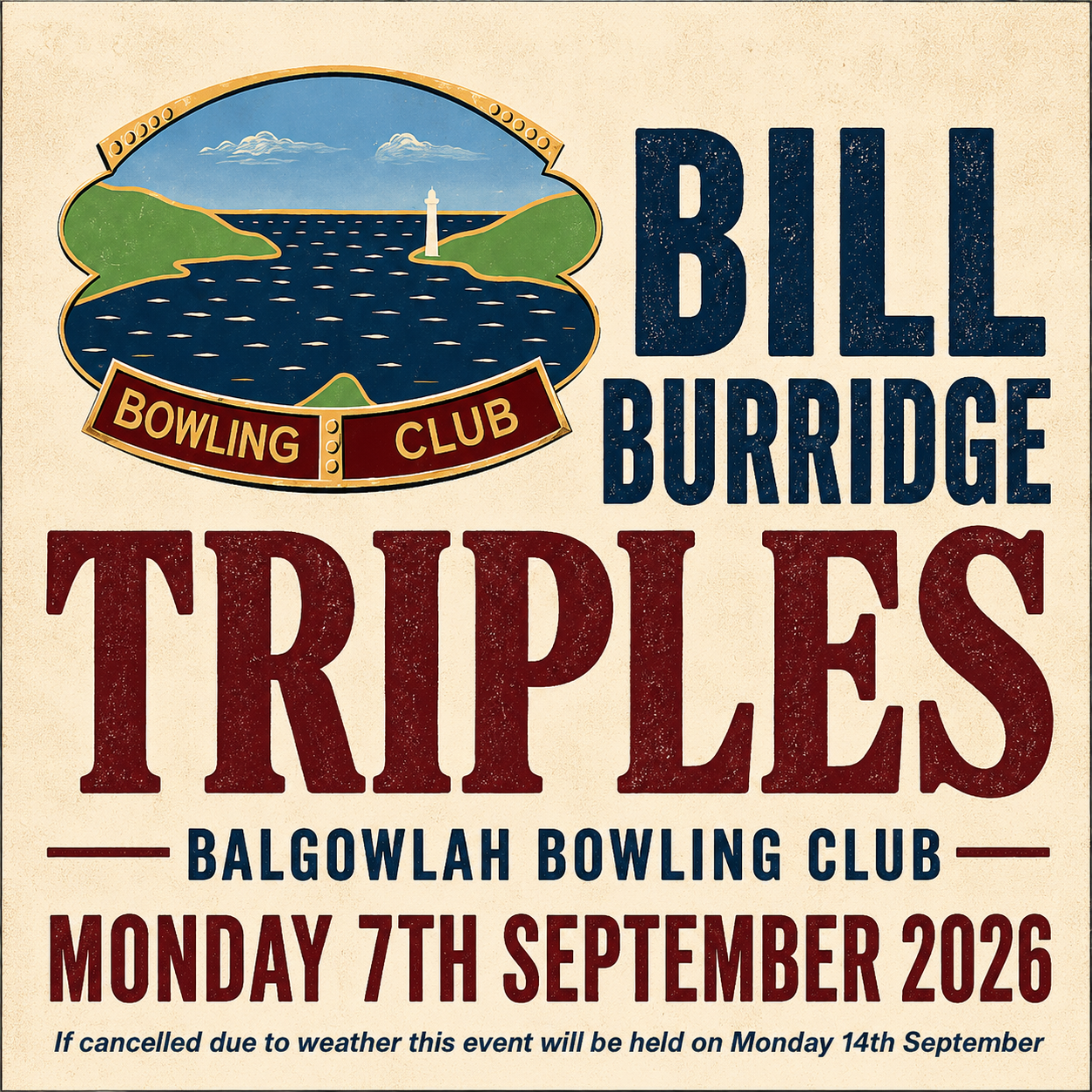 Bill Burridge Open Triples 2026