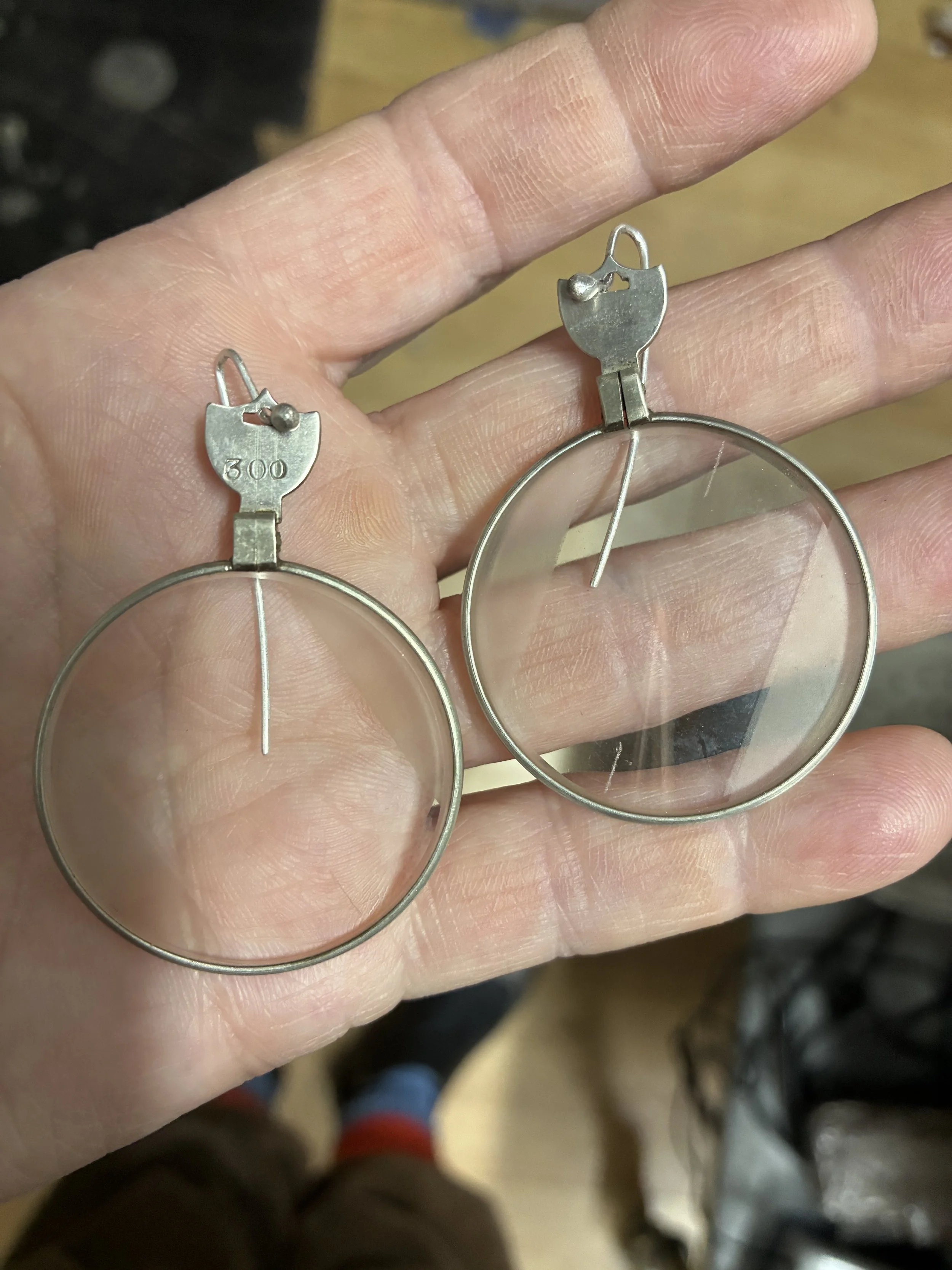 antique optical earrings