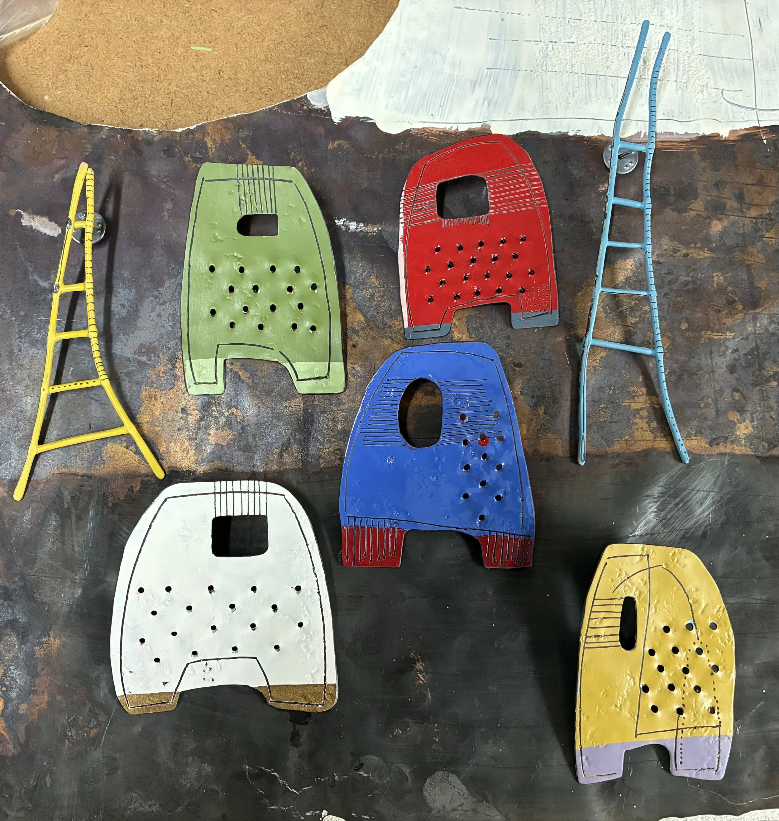 brooches we all need a cheese grater and ladder hey