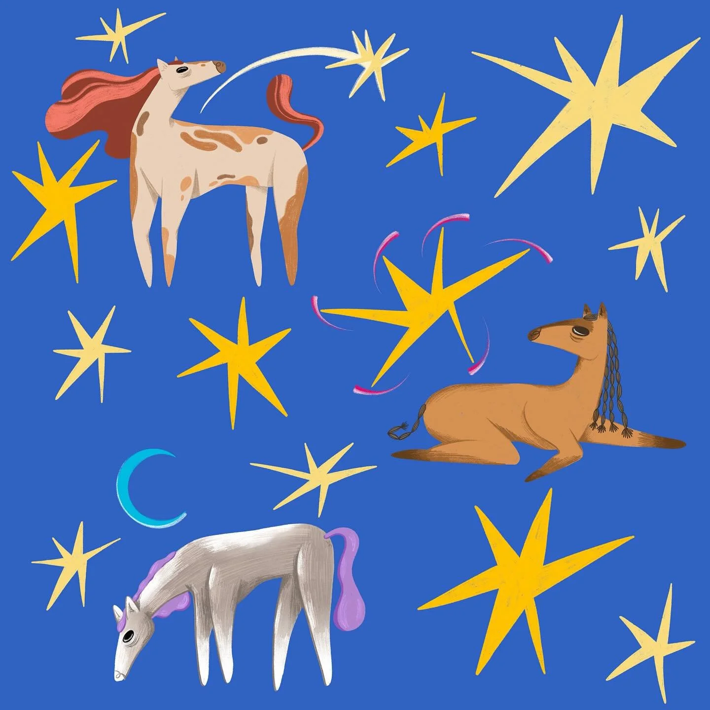 &ldquo;Look that horse, look that horse..&rdquo;🐎✨ 
Made a little pattern for my obsession of drawing horses!!
Which one is your favorite??? I THINK I LOVE THE RED ONE THO! Booold!