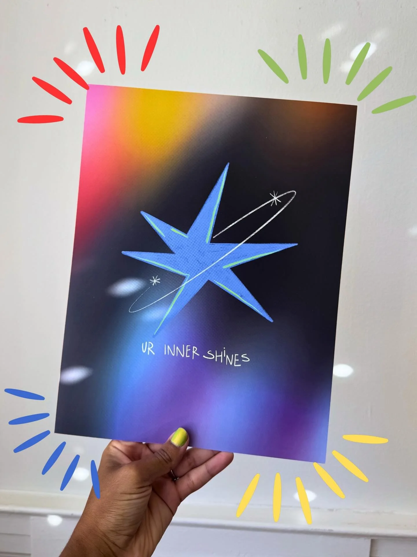 New print available at the shop!!! UR INNER SHINEEEEE 💫