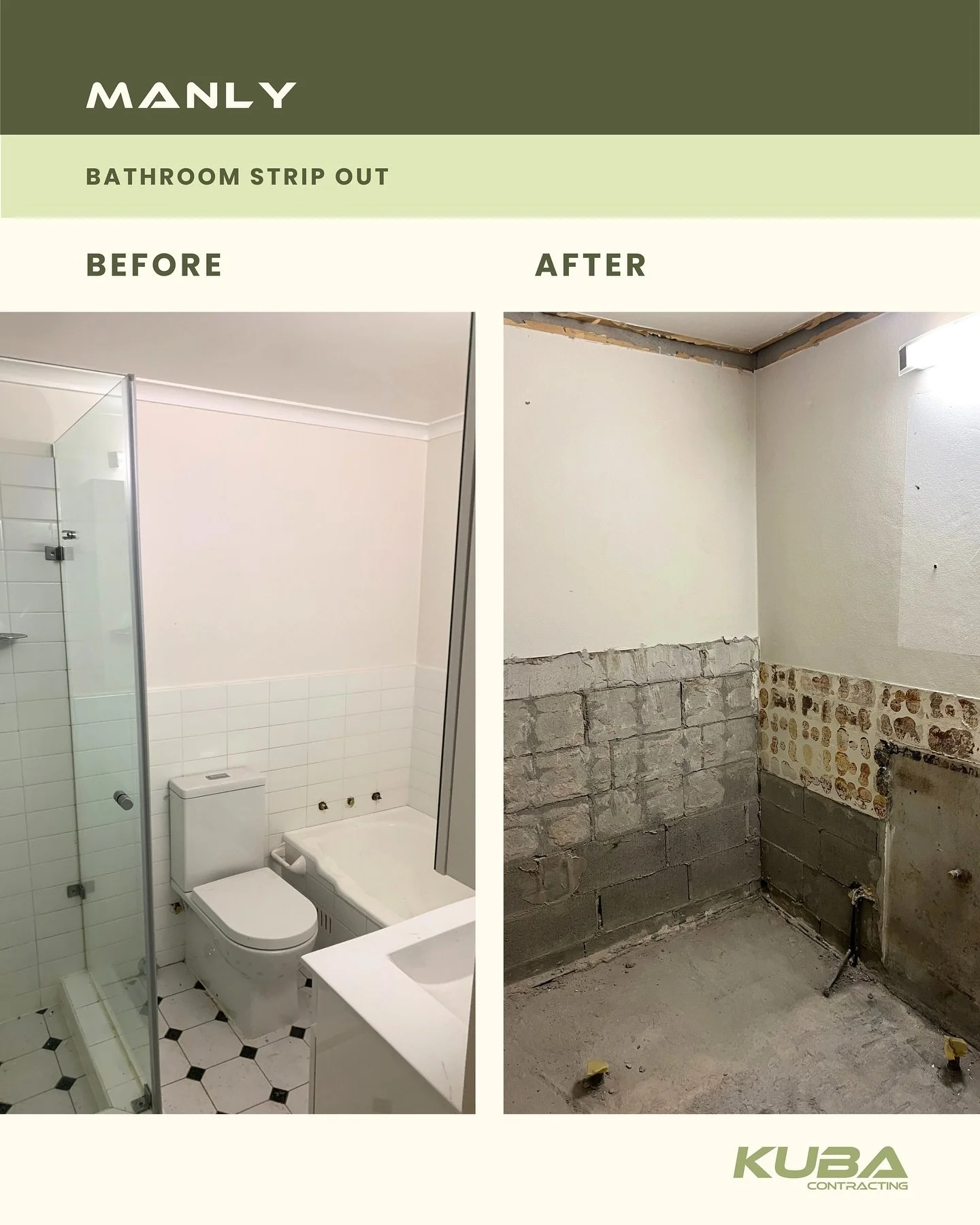 Manly &bull;
Bathroom strip out in prep for renovation 

#KubaContracting #demolition #northernbeachesdemolition #stripout #bathroomrenovation #bathroomdemolition #softstripout