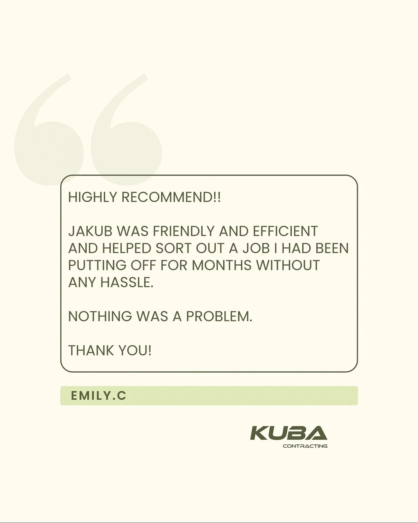 It&rsquo;s always a pleasure receiving feedback, and even better when it&rsquo;s five stars! 

A huge thank you to Emily for her kind words after completing a few home improvement projects in Sydney&rsquo;s Northern Beaches 🙌