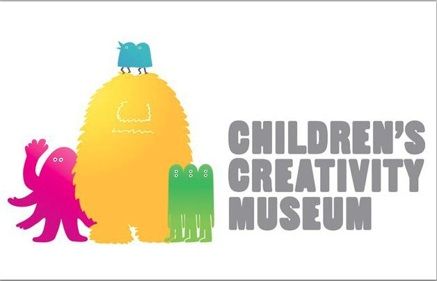 Colorful cartoon creatures with the text 'Children's Creativity Museum' on the right side.
