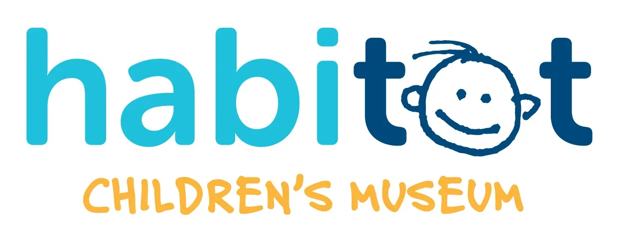 Logo for Habit Children's Museum with colorful text and a smiling child's face in the letter 'o'.