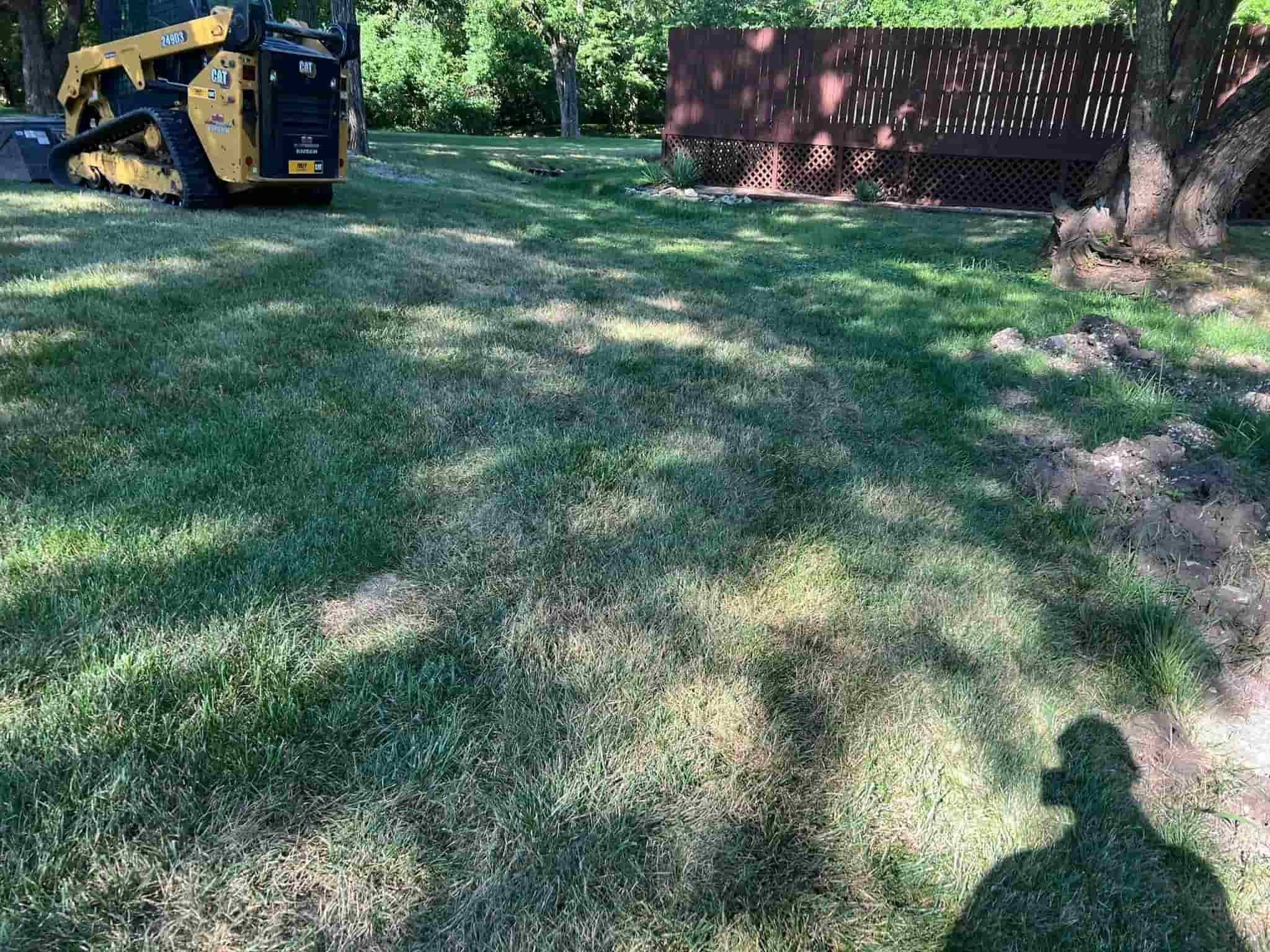 Swale and riprap build