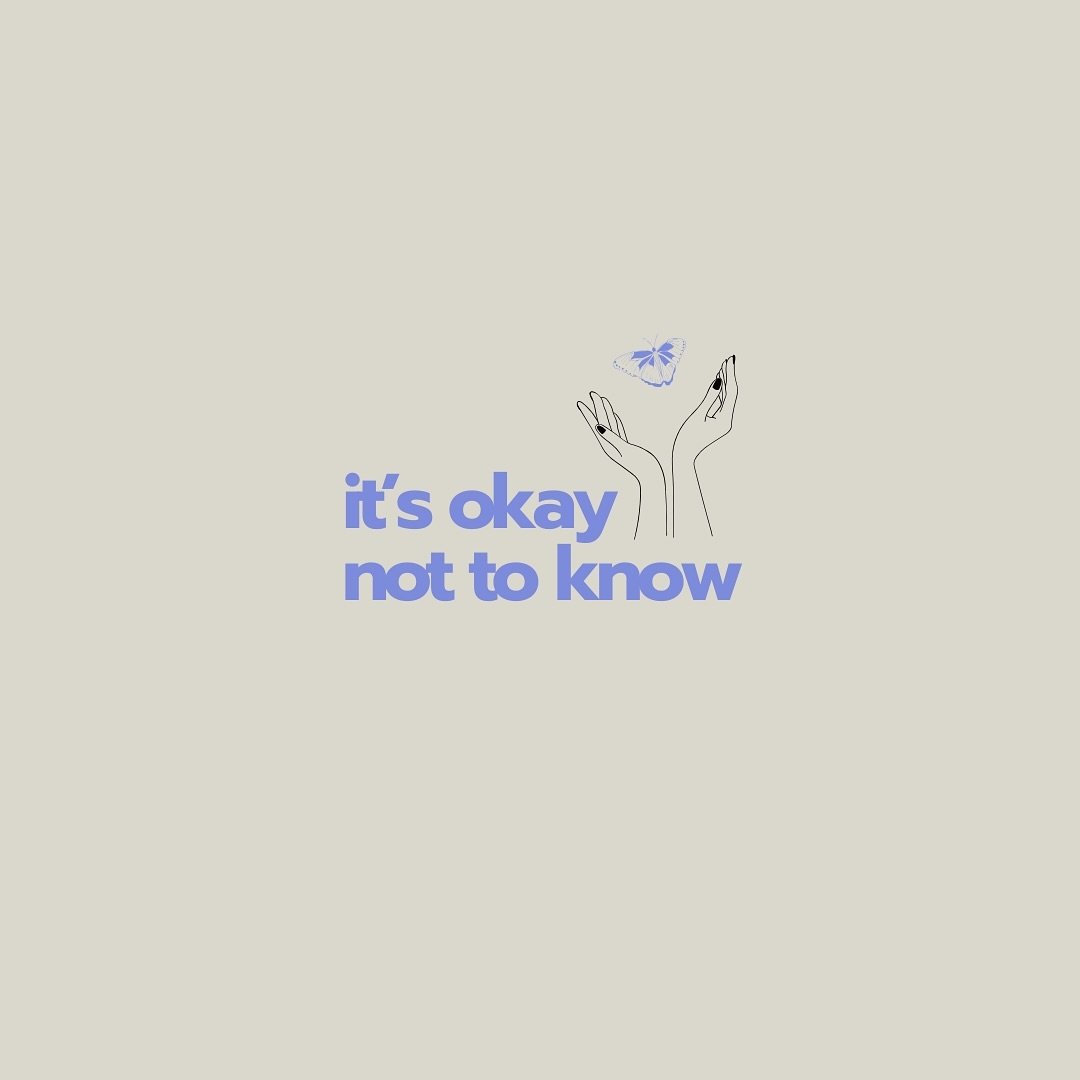it&lsquo;s okay not to know how things are going to turn out ～
life is rarely ever predictable.

the truth is: we were never guaranteed that we would have the answers for everything or feel certainy in every situation.

that&rsquo;s part of this jour