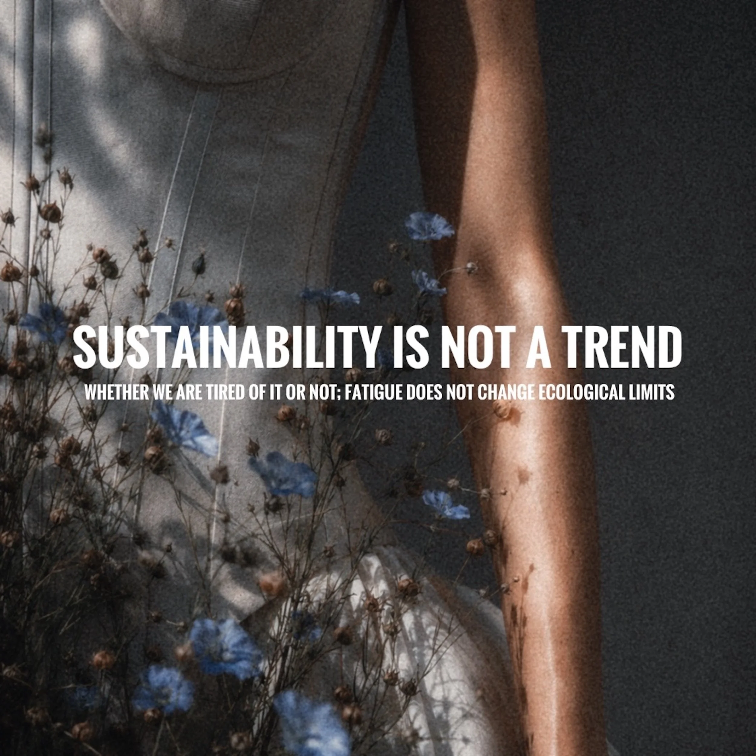Sustainability is not a trend - whether we are tired of it or not; fatigue does not change ecological limits
