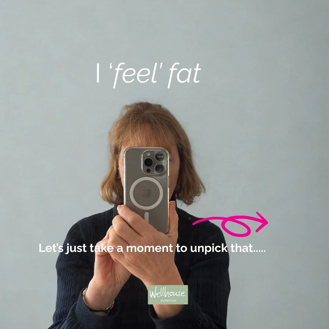 Ever catch yourself saying &ldquo;I feel fat&rdquo;?
Fat isn&rsquo;t a feeling &mdash; it&rsquo;s not like sadness, boredom, frustration or anger.

When we say I feel fat, it&rsquo;s often a sign something else is going on underneath.
Maybe you&rsquo