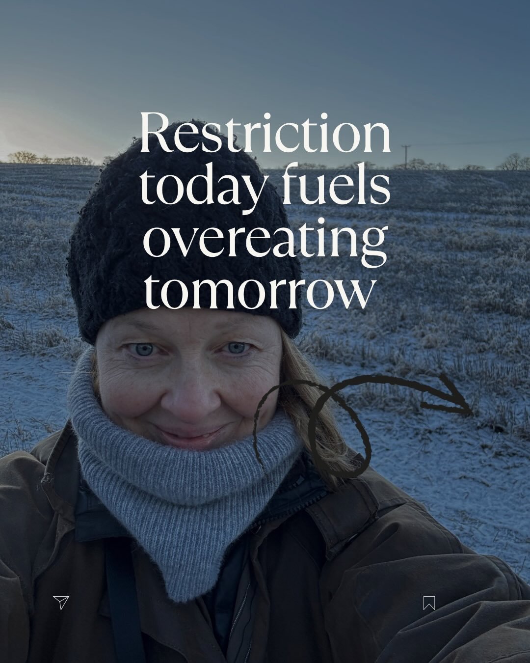 Restriction today often leads to overeating tomorrow &mdash; and this isn&rsquo;t a lack of willpower or control.
It&rsquo;s a predictable biological response.

When food is restricted, hunger hormones rise, cravings intensify, and food becomes emoti