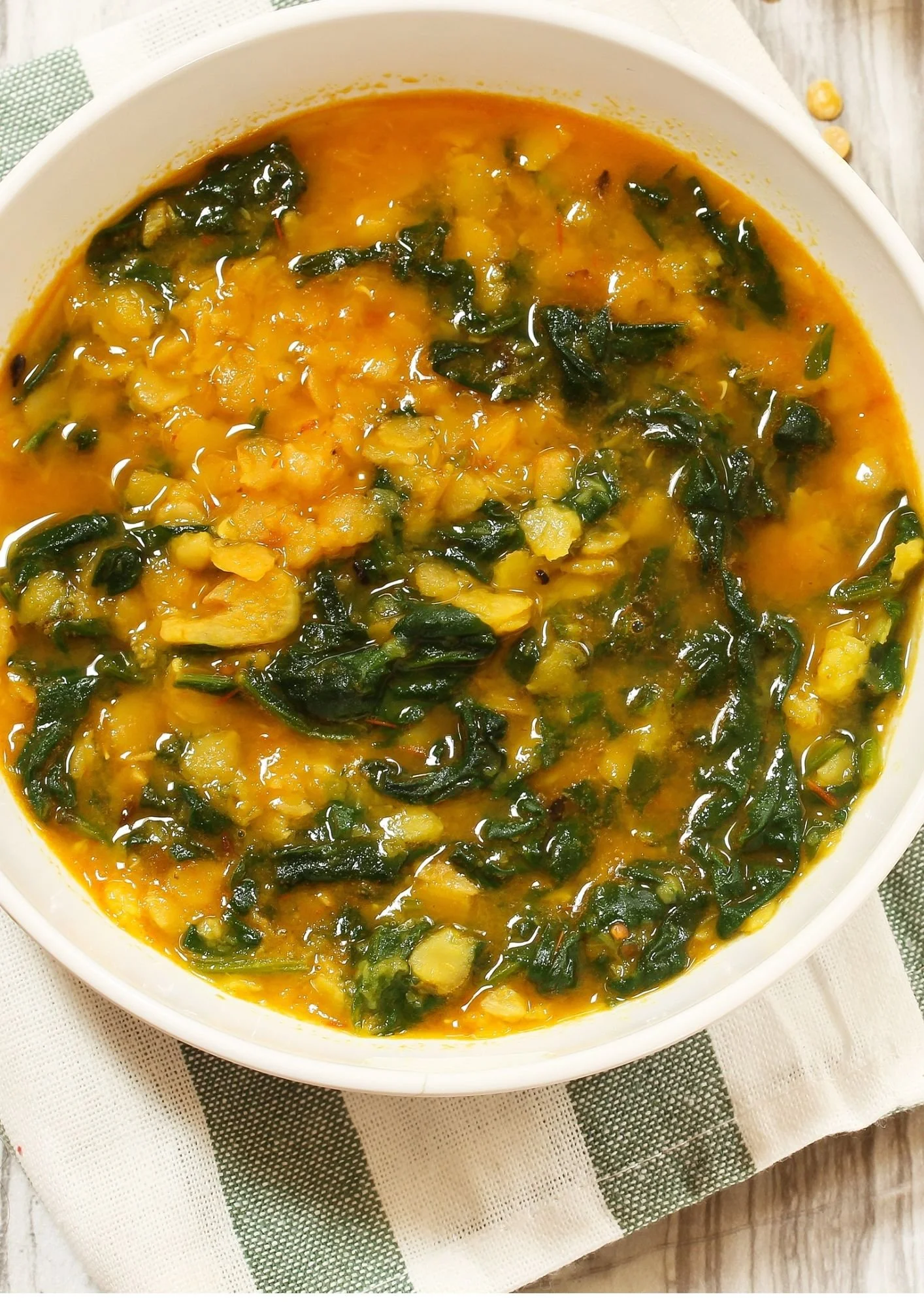 Lentil, Spinach and Coconut Soup 