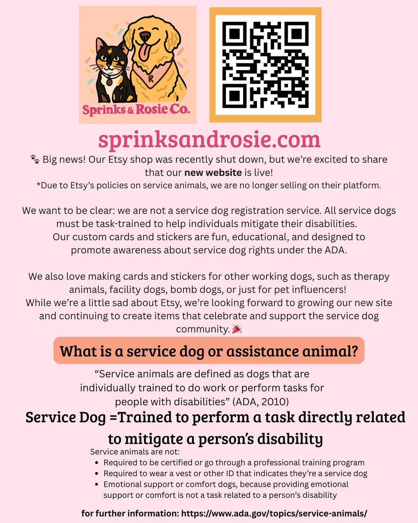 Check us out! Sprinksandrosie.com is now LIVE! While we are sad to move away from Etsy we are hoping to still grow our community and love for custom cards/stickers! We appreciate everyone who has helped us get this far and please share our new site w