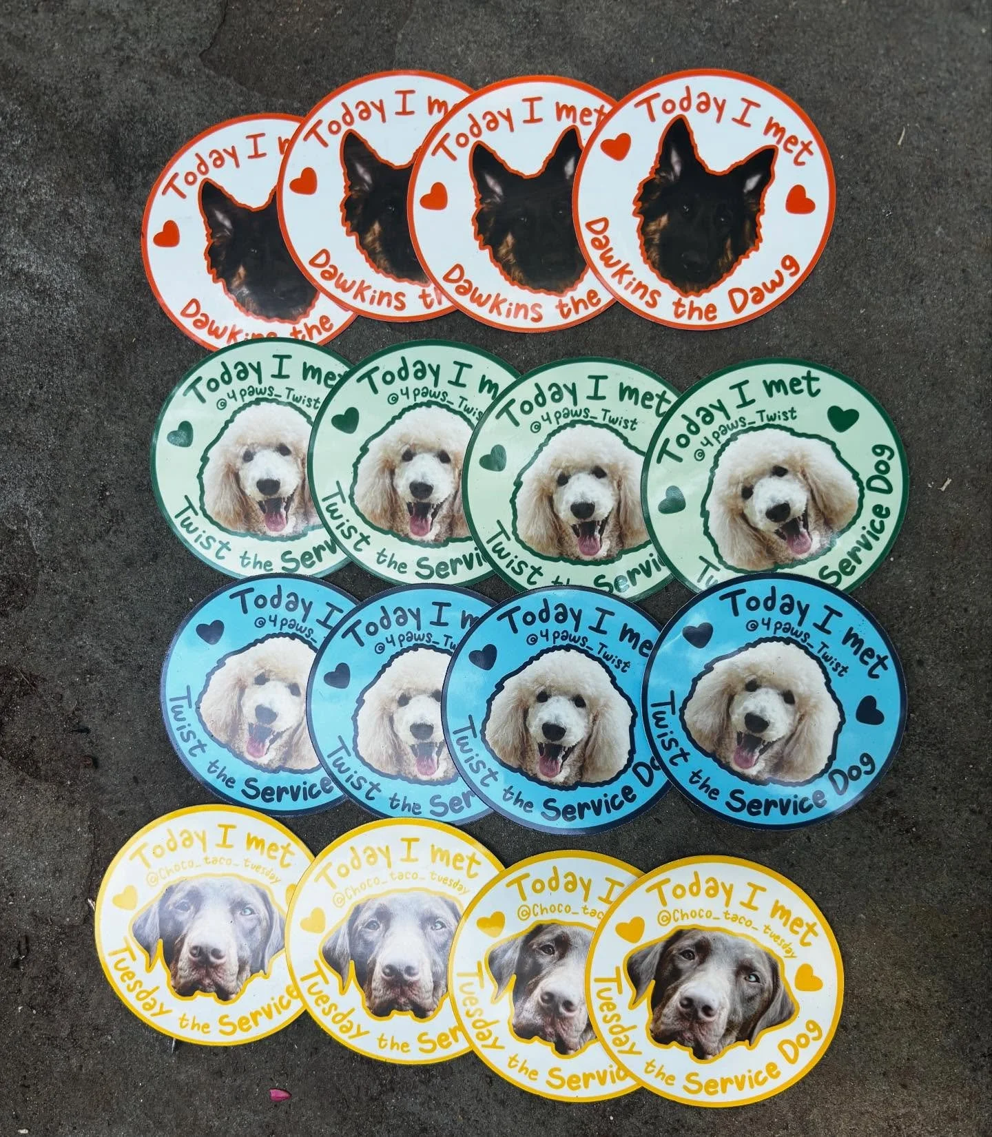 Latest orders! Loving the themes of colors!! ☀️ 🌊 🌴 

#sprinksandnachoco #servicedog #dogsofinstagram #servicedogsofinstagram #sdit #servicedogintraining #assistancedog #puppylife #dogart #etsyshop #etsy #smallbusiness #june2025 #chocolatelab #pood