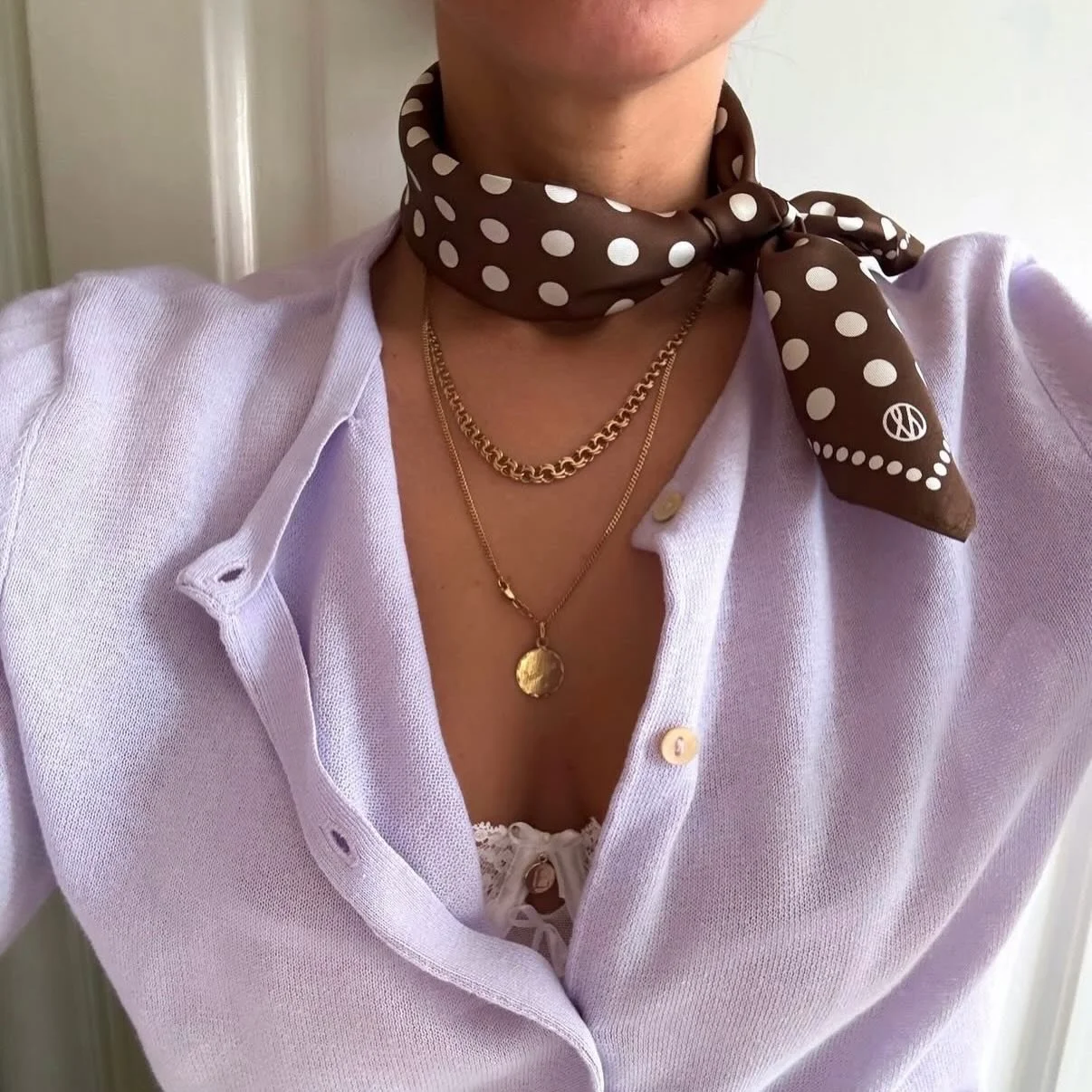 The summer of polka dots 🤎_ @le.scarf