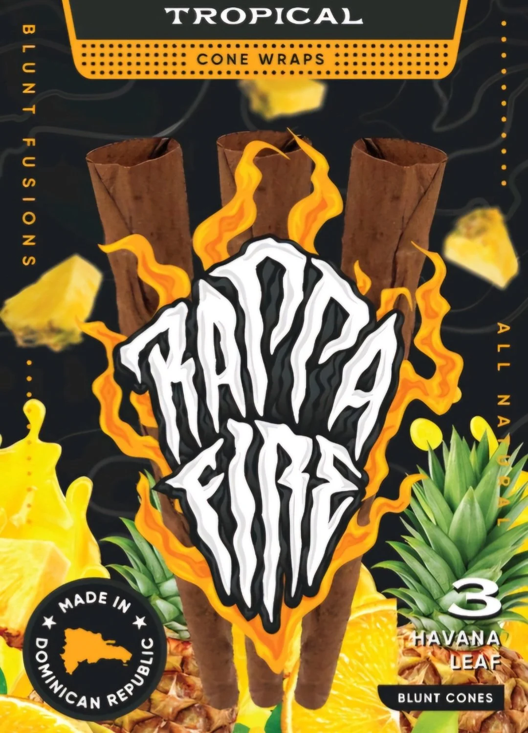 Rappa Fire Havana Leaf Blunt Cones (Tropical)