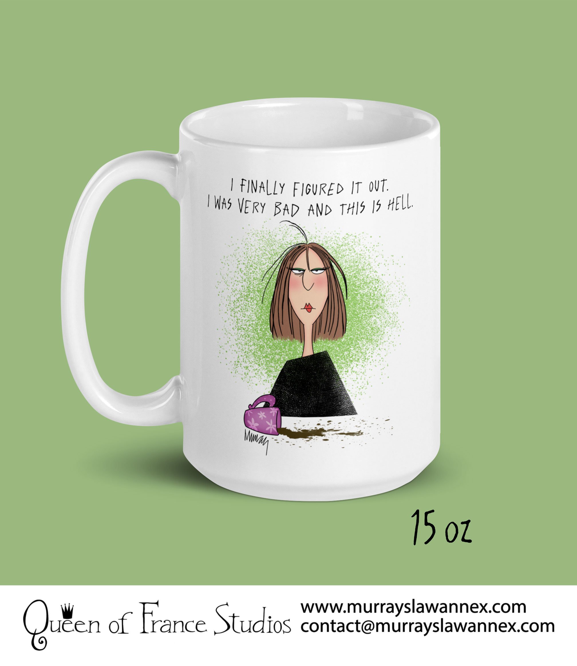 White glossy mug