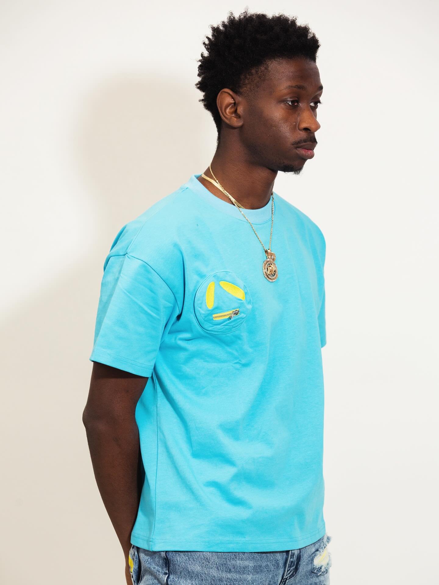 &ldquo;Bleu Fant&ocirc;me denim, volt-lit energy ⚡️&mdash;@goounies stays ghosted in the shadows, loud in the light. 

Model- @atlaszu 

#GoouniesStyle #StatementStreetwear #BleuFant&ocirc;me #VoltVibes&rdquo;