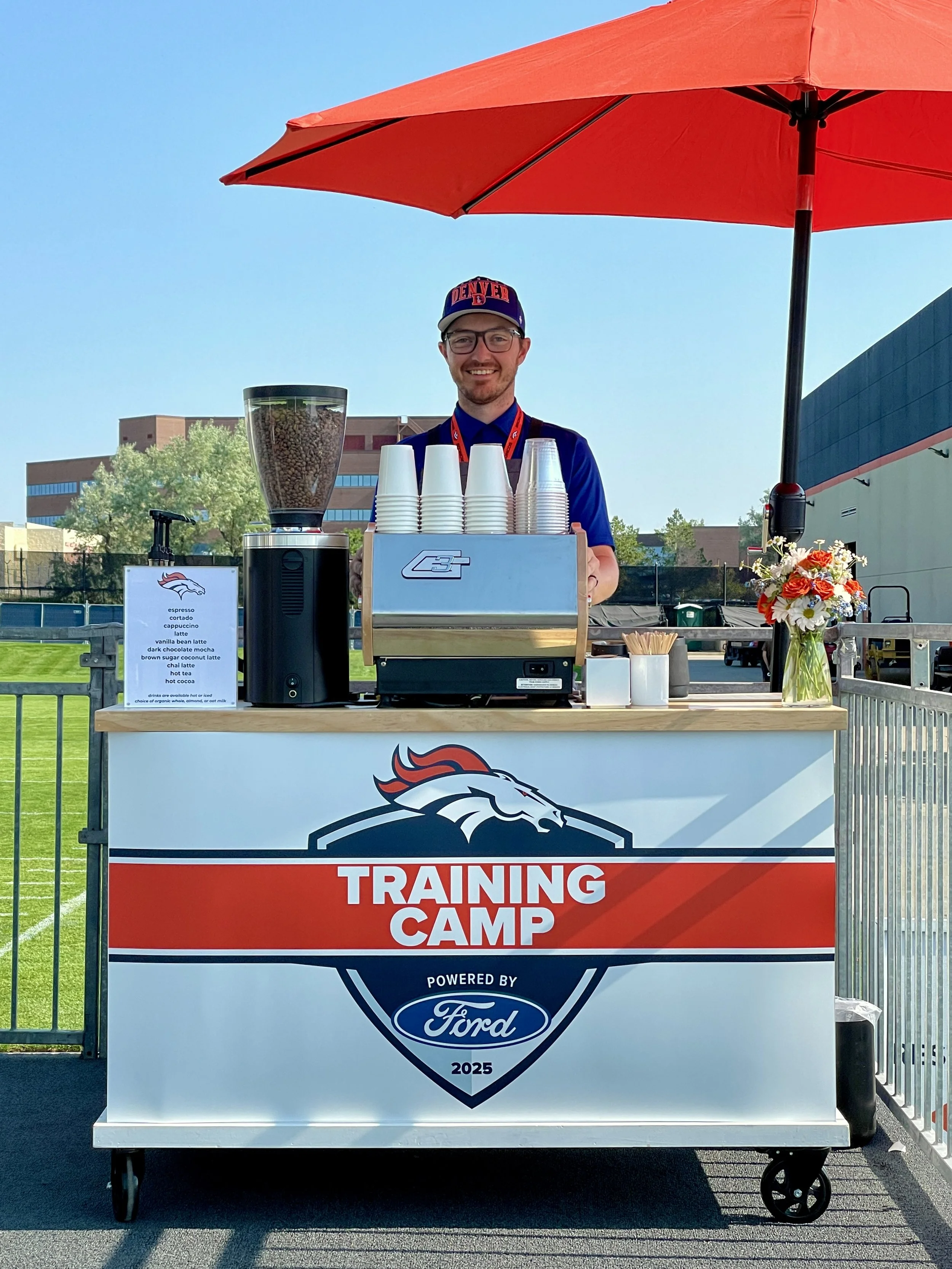Flipside Coffee at Denver Broncos Training Camp | Friends & Family Tent