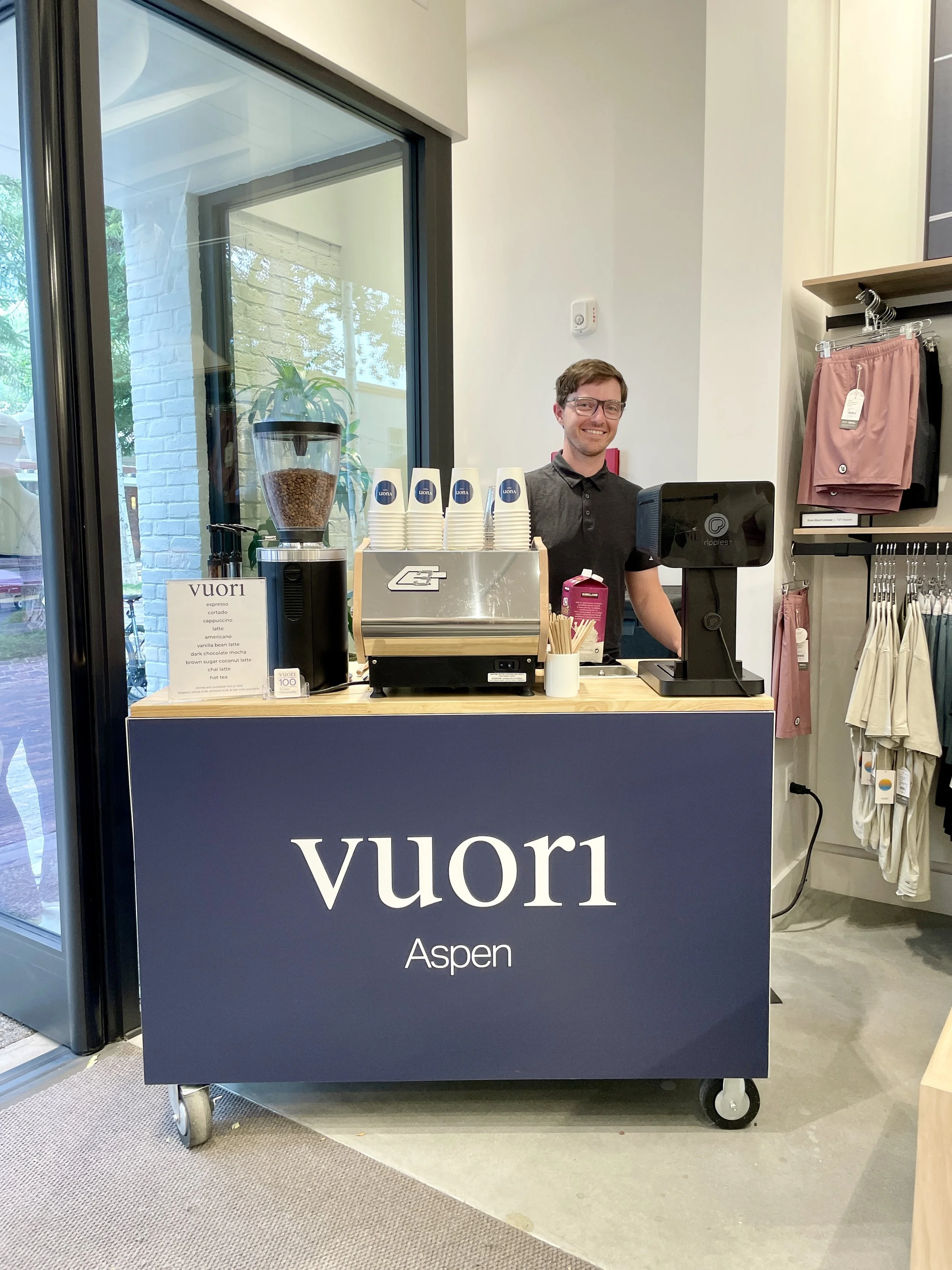 Flipside Coffee at Vuori Aspen | 100th Store Grand Opening