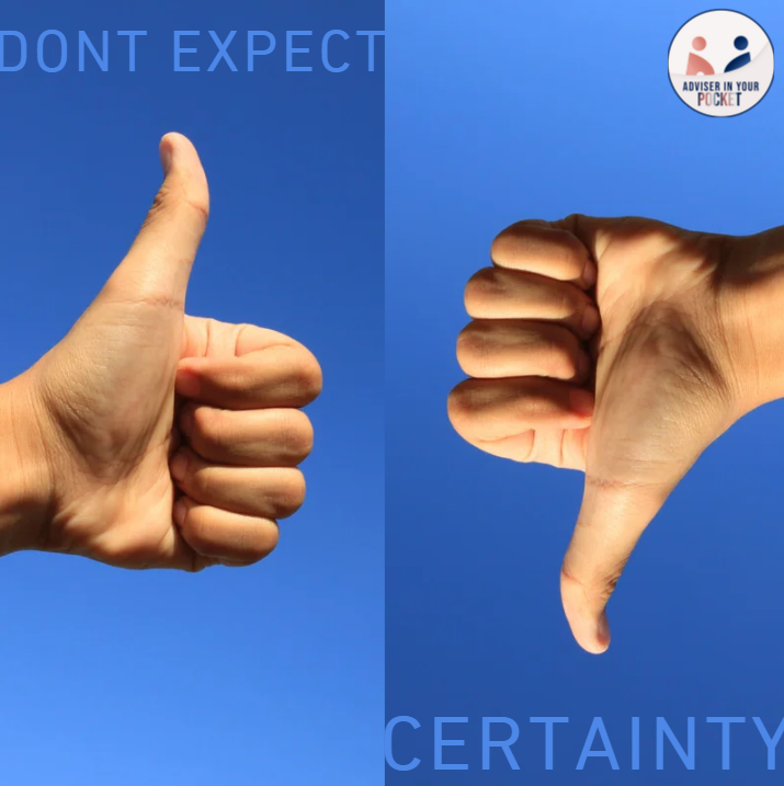 Don’t Expect Certainty
