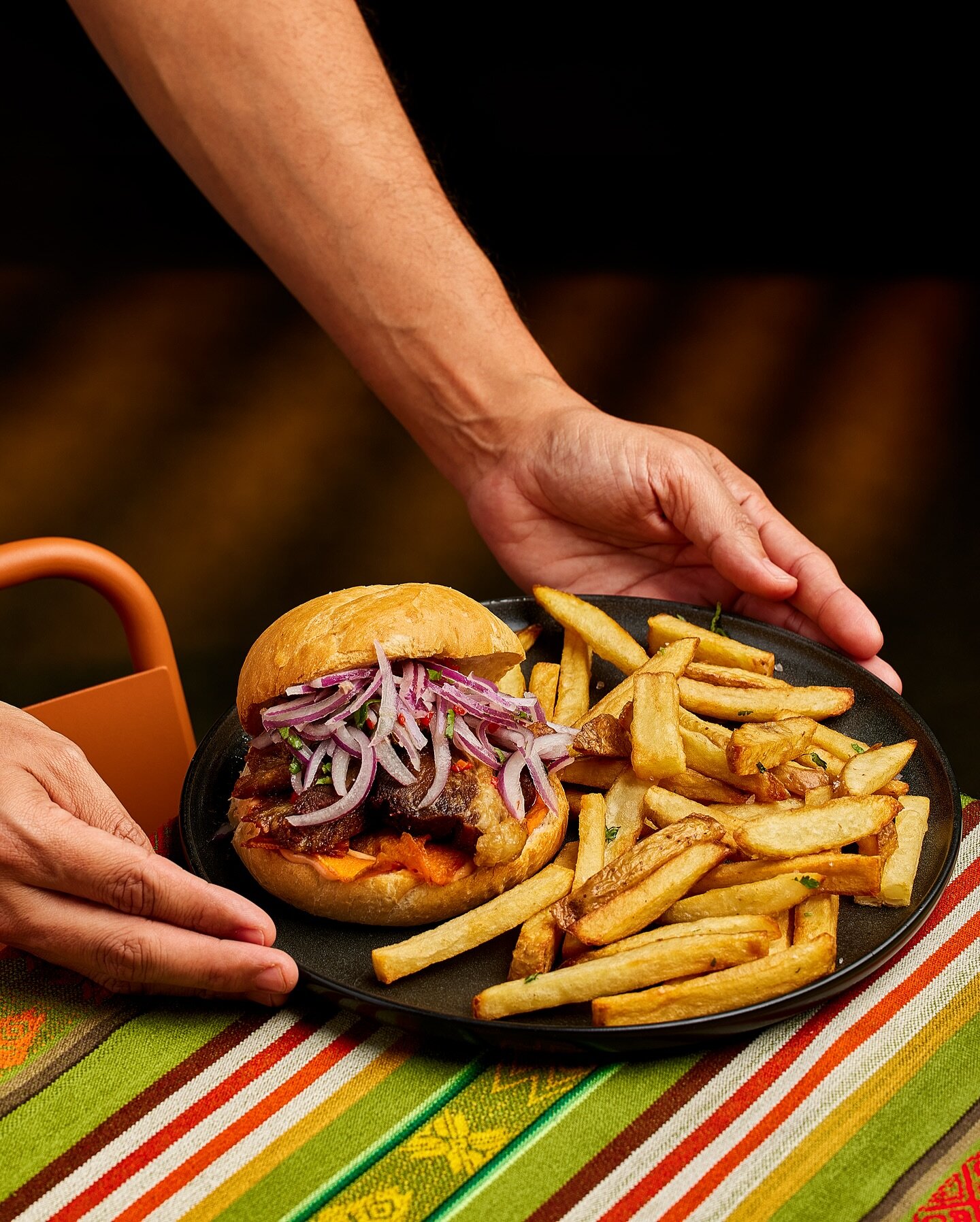 🍖🥪 Craving a taste of Peru? Treat yourself to the mouthwatering Pork Belly Sandwich (Pan con Chicharron) 🇵🇪🔥. Experience the crispy, deep-fried pork belly, perfectly paired with crispy sweet potatoes 🍠. And don&rsquo;t forget to drizzle it with