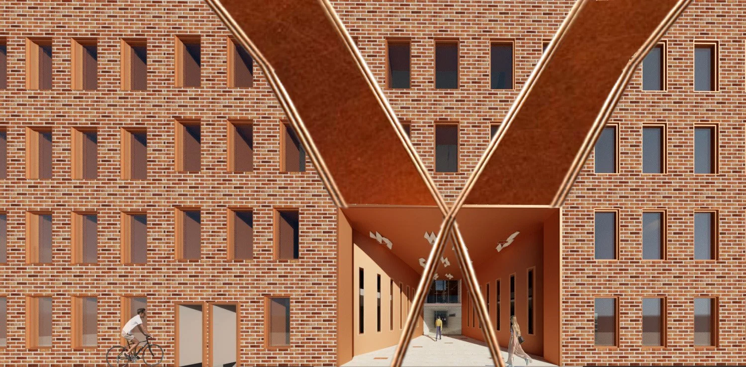 HOTEL FACADE IN COPPER STRUCTURE 