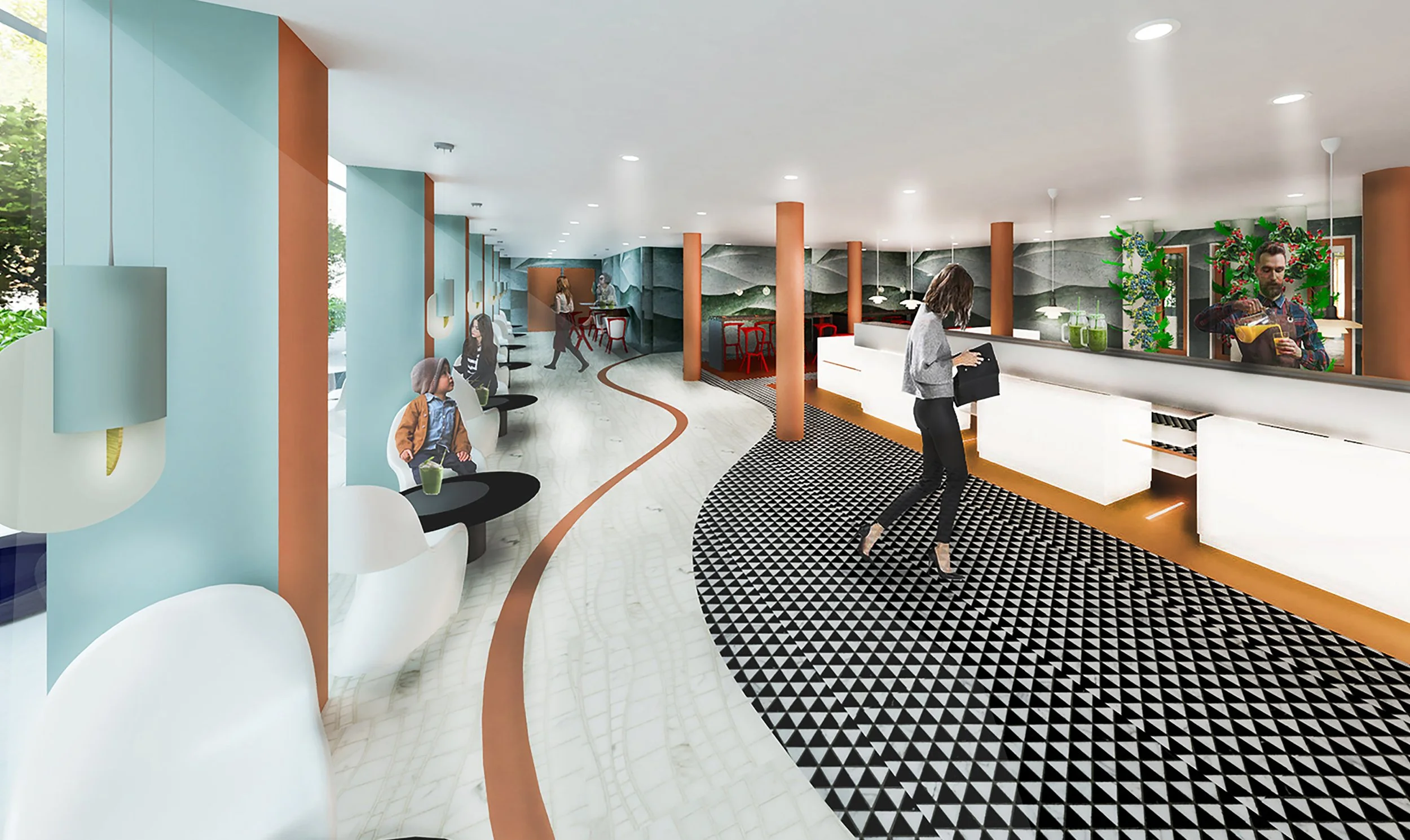 HYDROPONIC CAFE IN HOTEL VIEWS TO RIVER