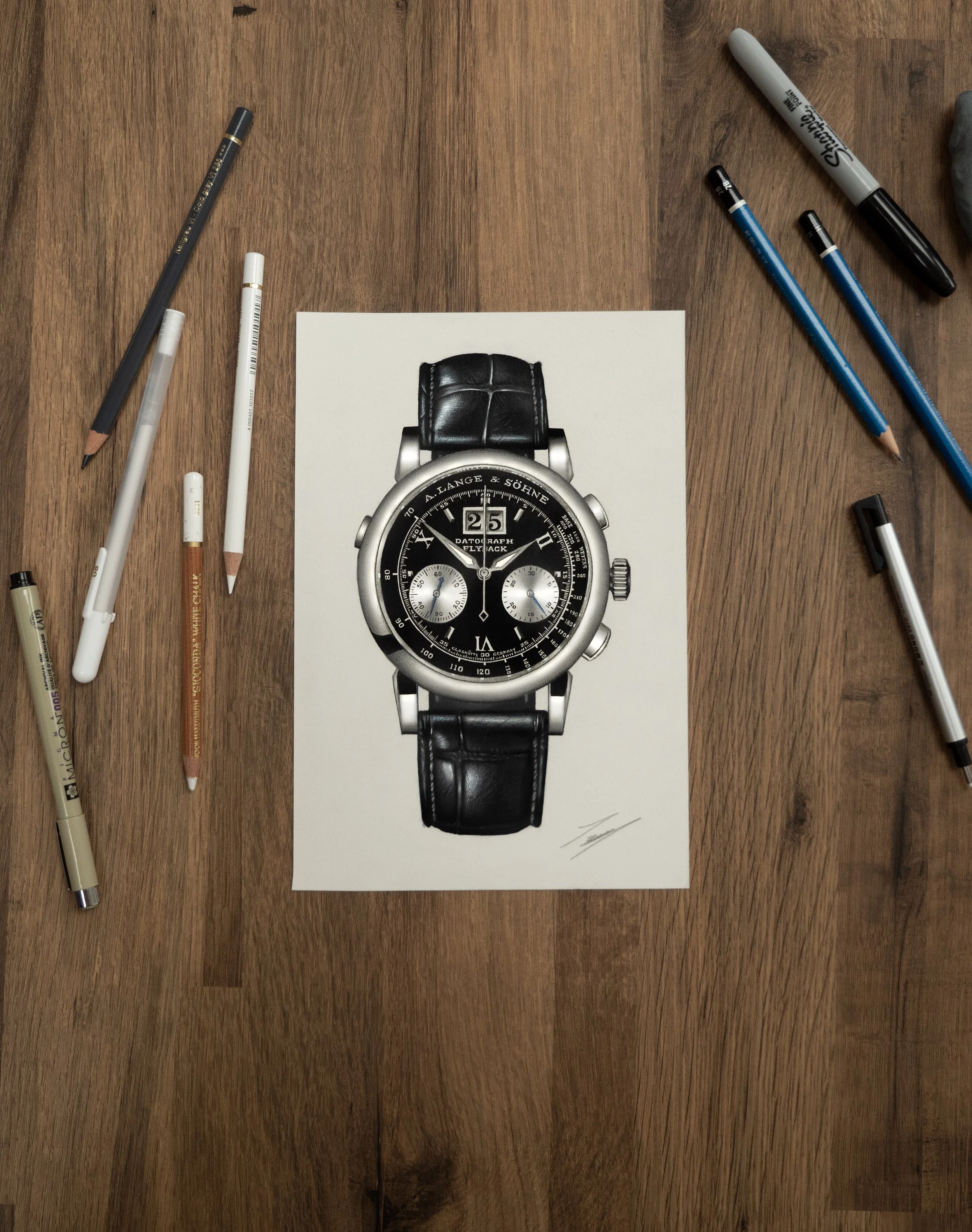 A. Lange & Sohne Datograph Illustration Print