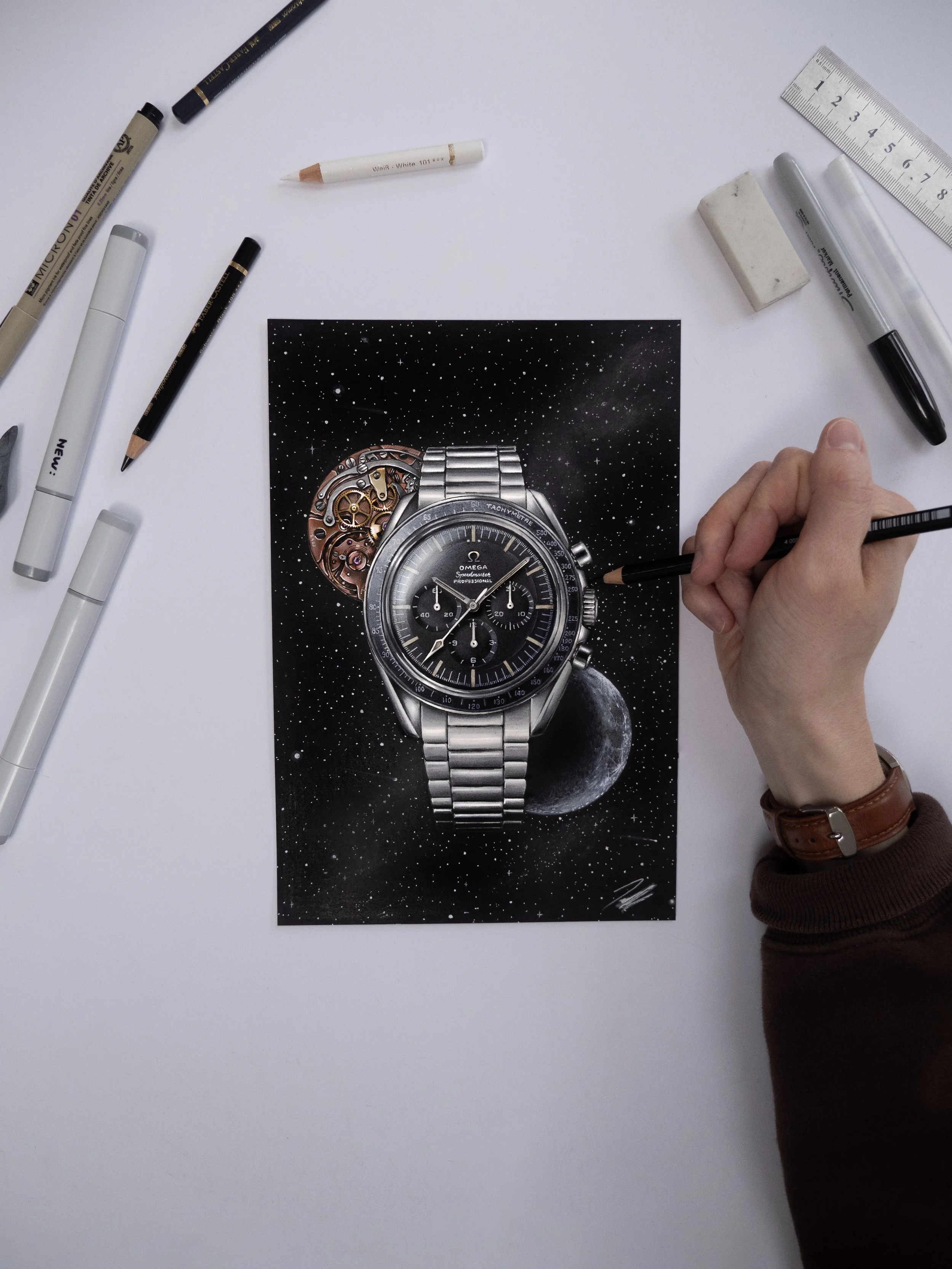 Omega Speedmaster ST 105.012 Moonwatch 1/1 illustration