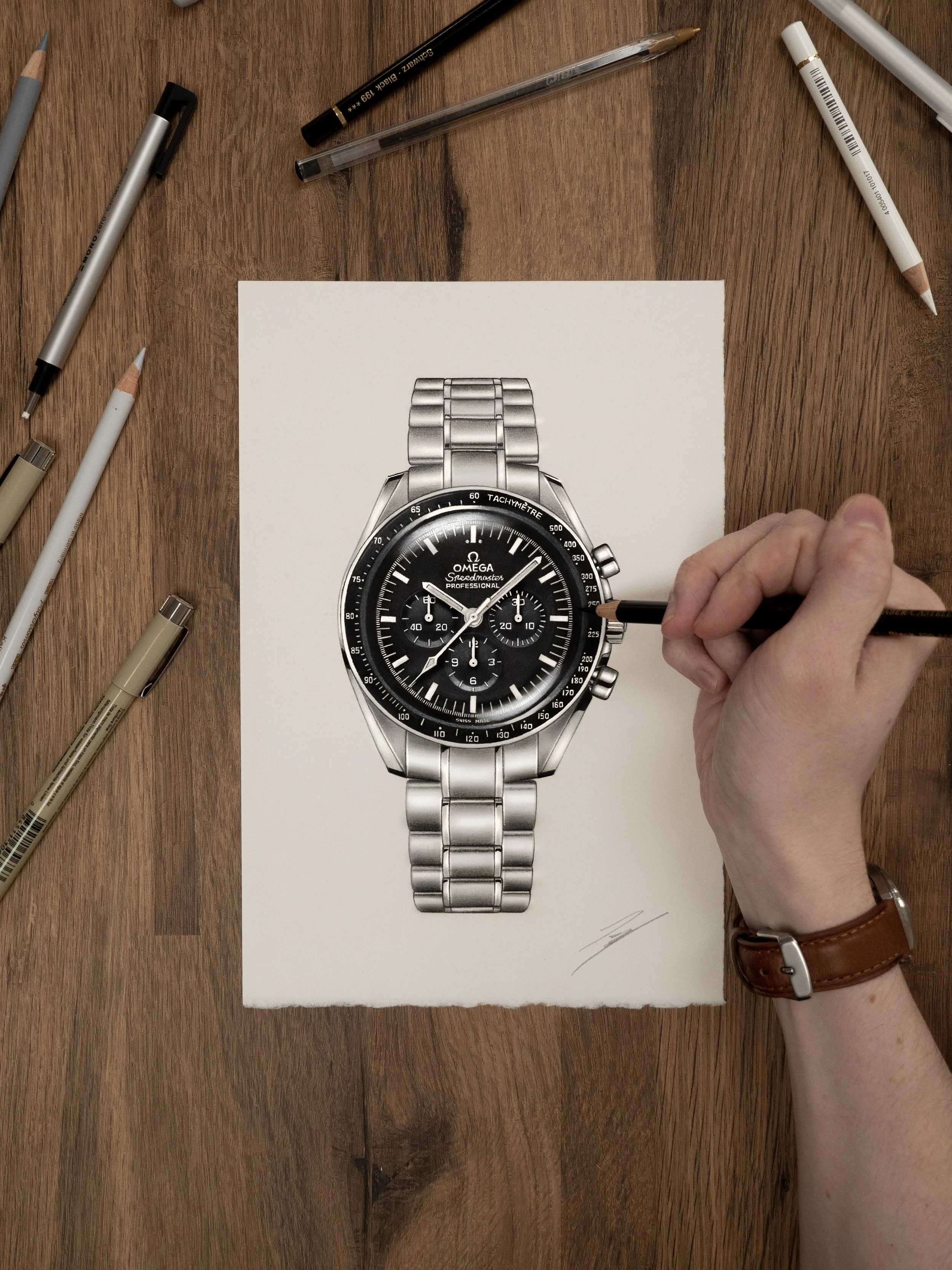 Omega Speedmaster Moonwatch Illustration Print