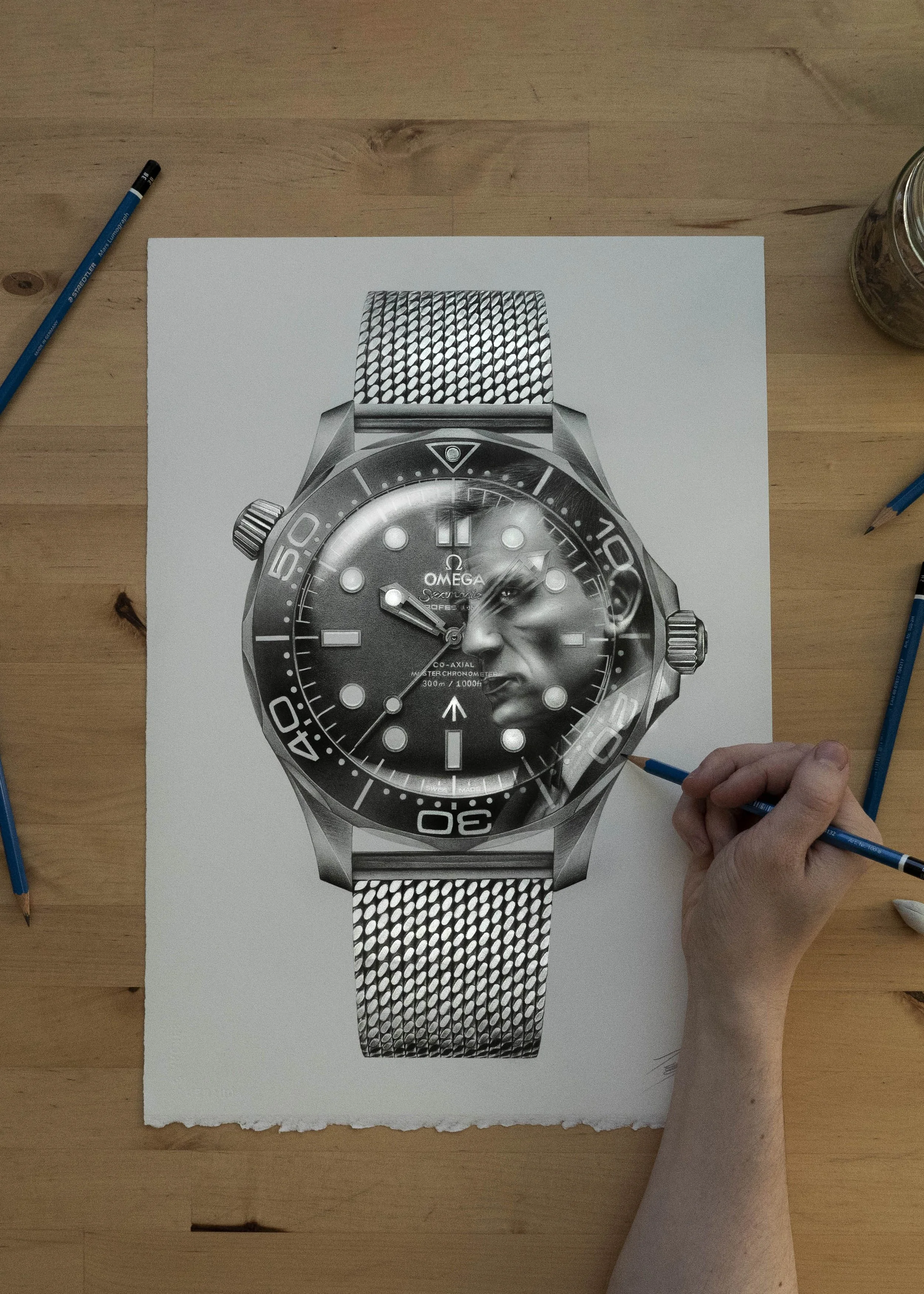 Omega NTTD Seamaster 300M Illustration Print