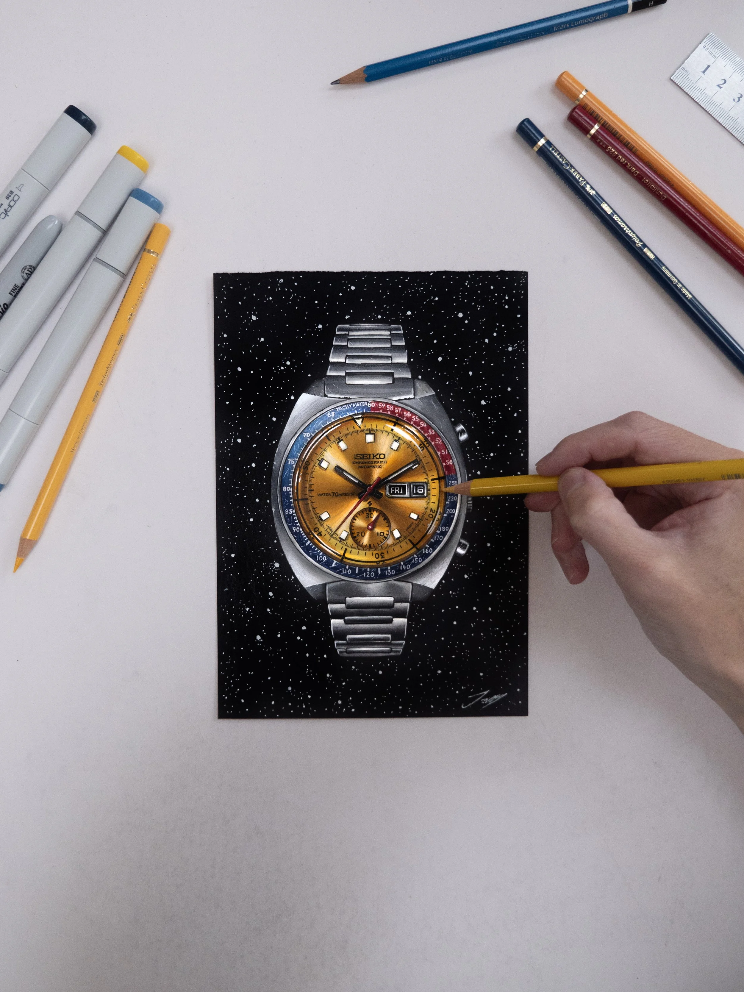 Seiko 6139 ''Pogue'' Illustration Print