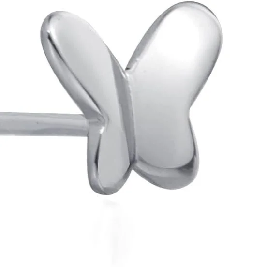 Sterling Silver Tiny Butterfly Stud Earrings