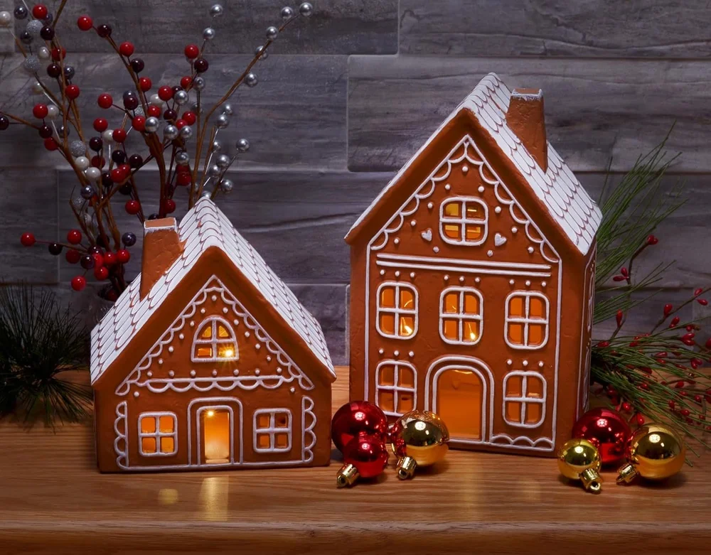 Ceramic Iced Gingerbread Houses