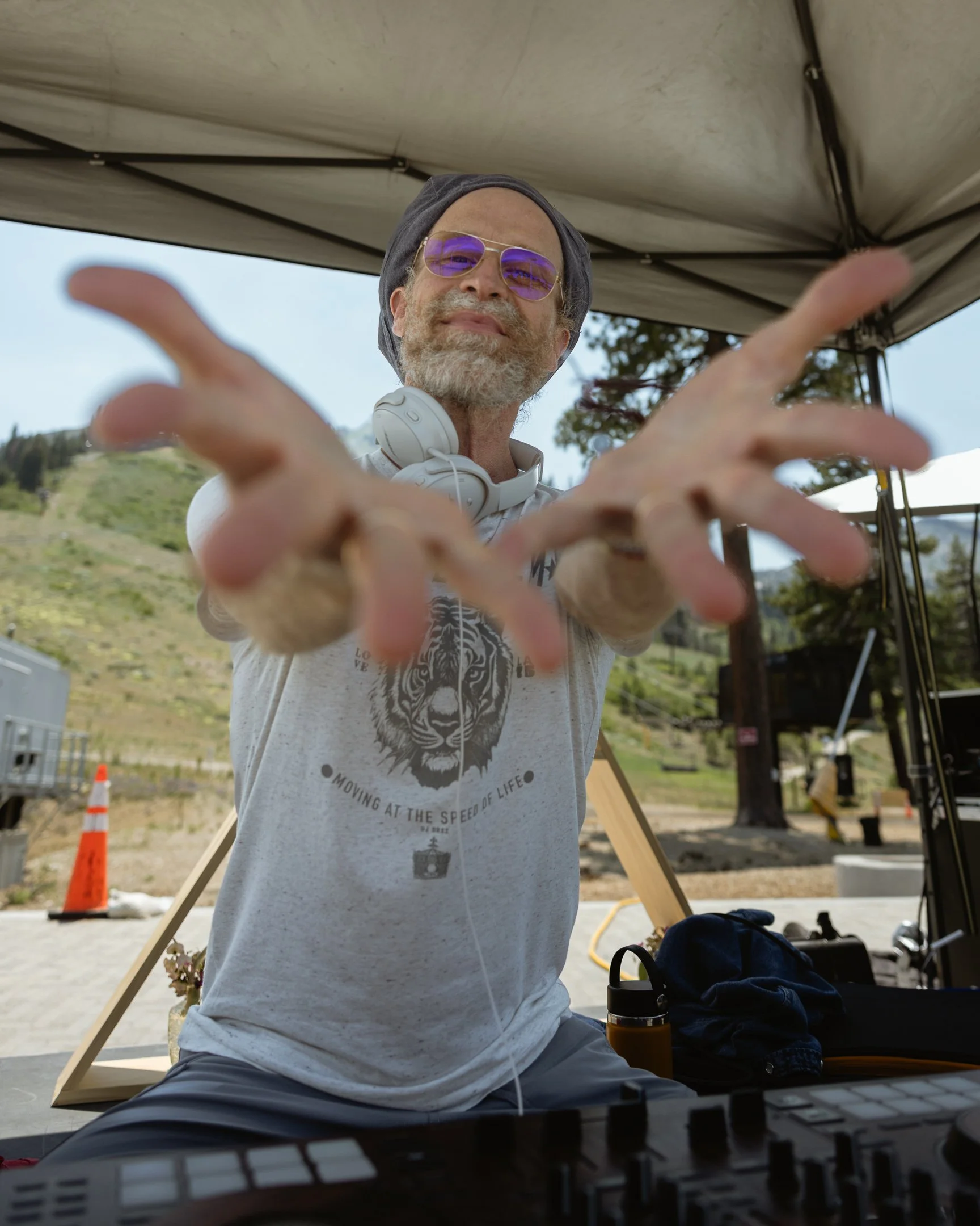 DJ Drez at Wild Lotus yoga Festival 2025 at Palisades Tahoe