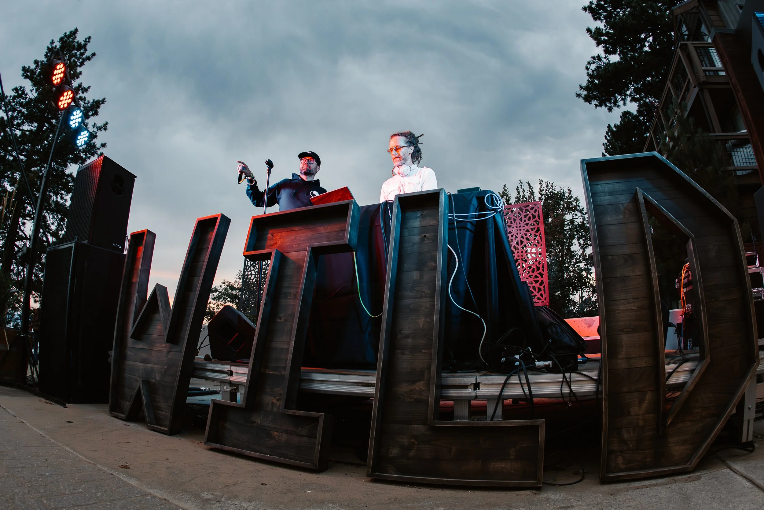 DJ Drez & MC Yogi at the 1st Annual Wild Lotus Yoga Festival 2024 at the North Tahoe Events Center.  The festival was rebranded in 2026 as Wild Soul Festival by the founder, Kellee Rich.